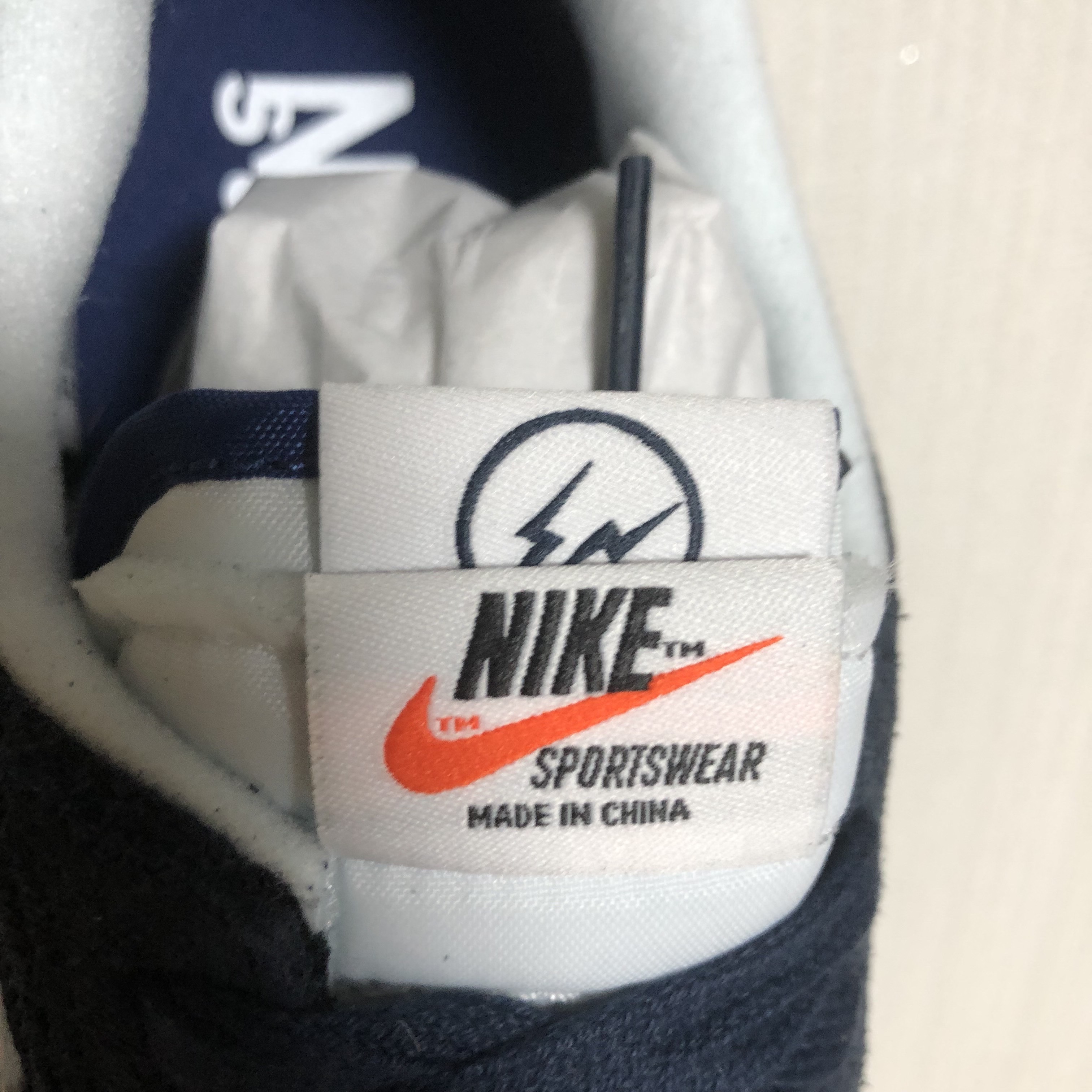 Nike x Sacai x Fragment LDWaffle Blackened Blue 착용 스타일 - 5