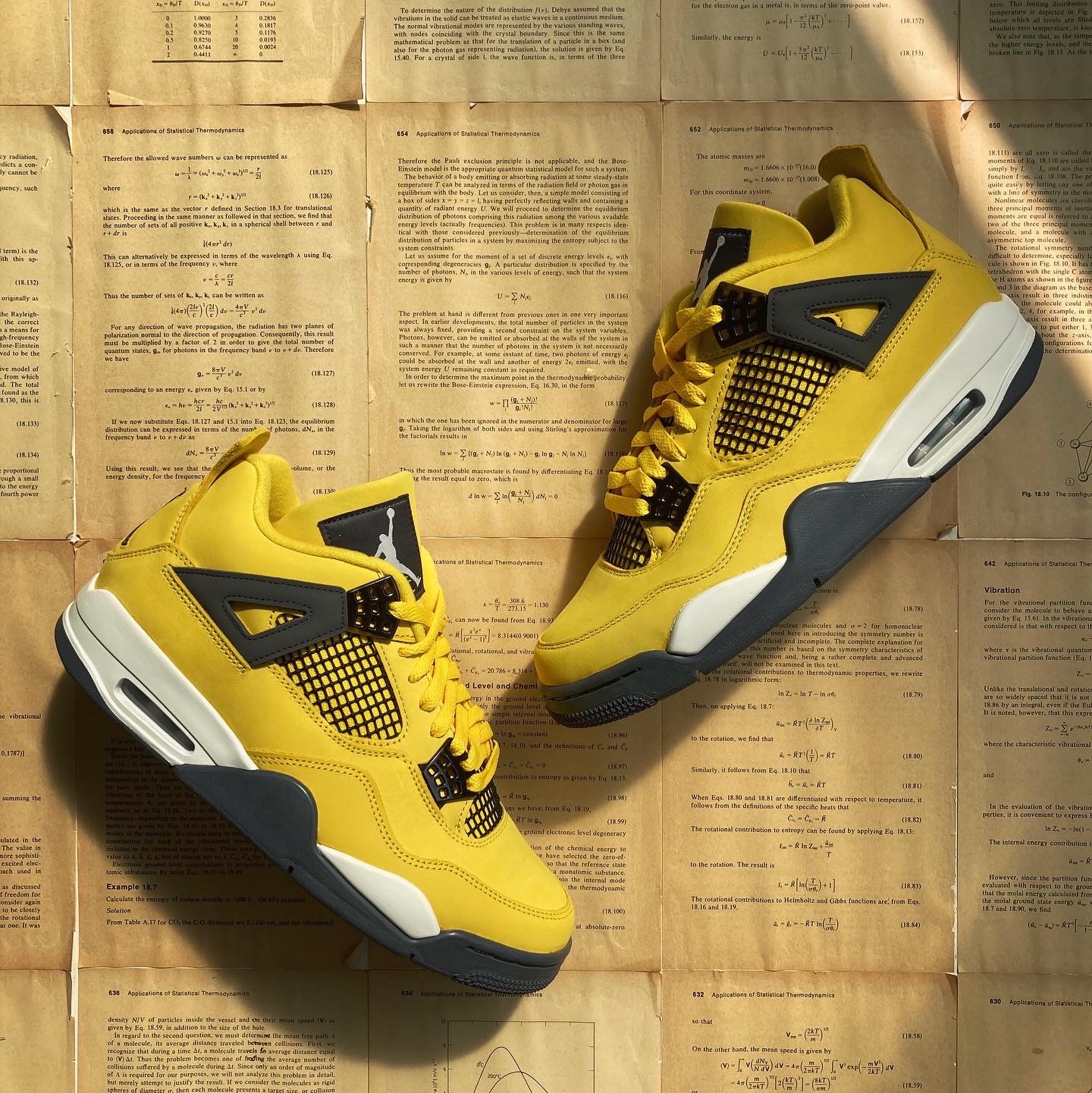 Jordan 1 Retro High OG Pollen, Jordan 4 Retro Tour Yellow 착용 스타일 - 3