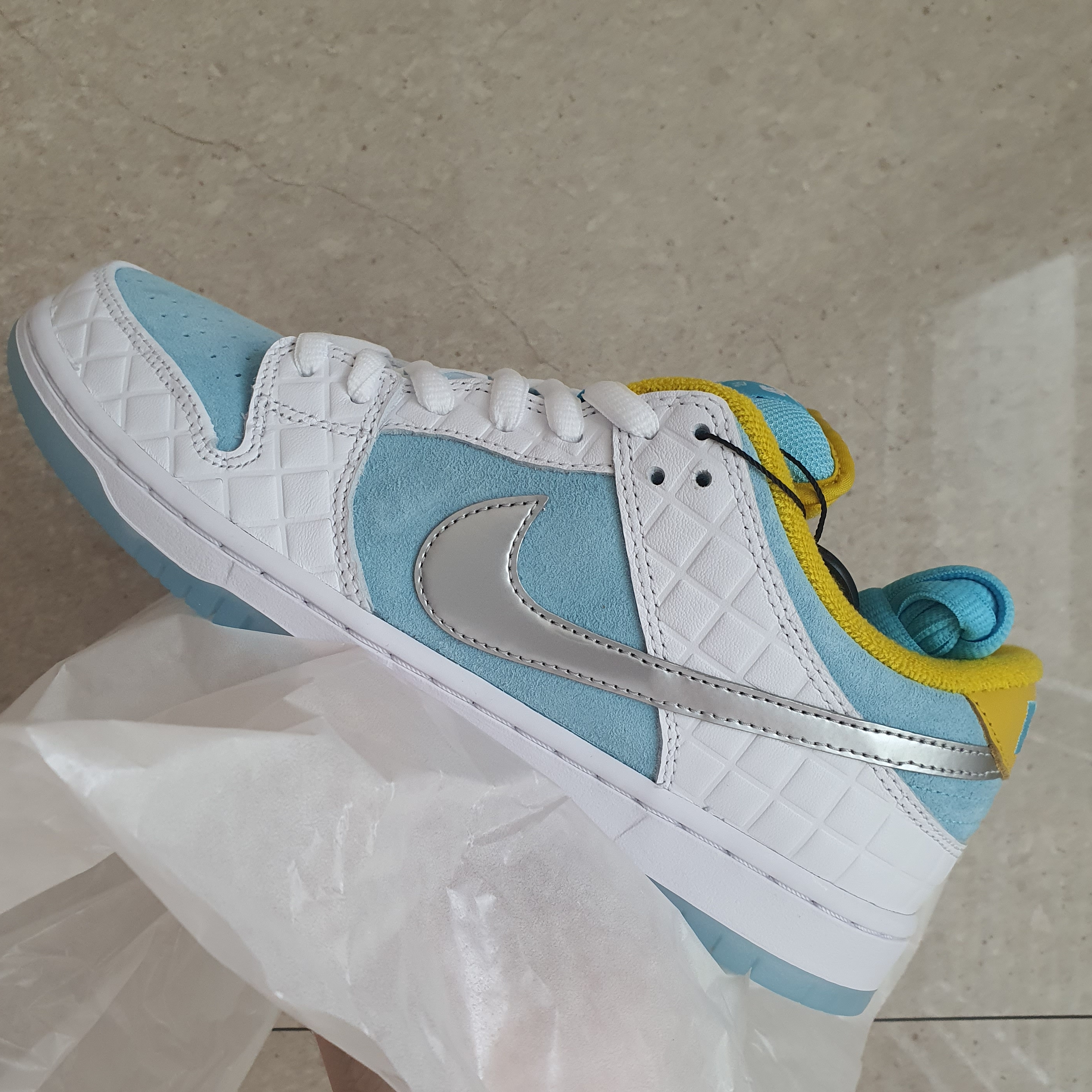 Nike x FTC SB Dunk Low Pro QS Lagoon Pulse 착용 스타일