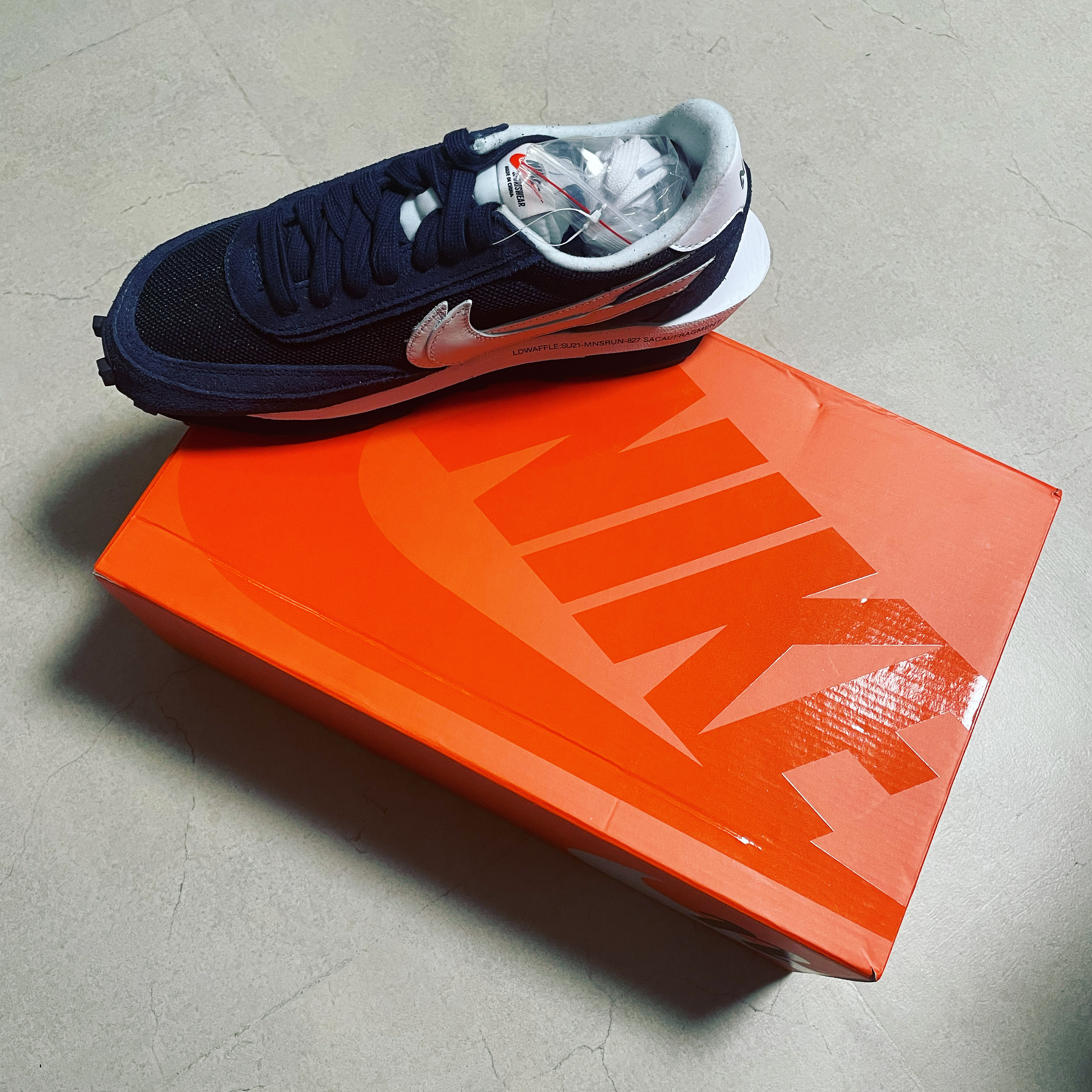 Nike x Sacai x Fragment LDWaffle Blackened Blue 착용 스타일