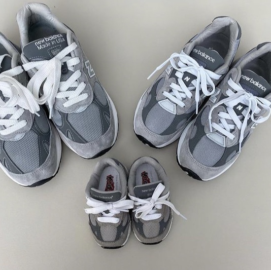 New Balance 992 Made in USA Grey - D Standard, (W) New Balance 993 Made in USA Grey - B Standard 착용 스타일
