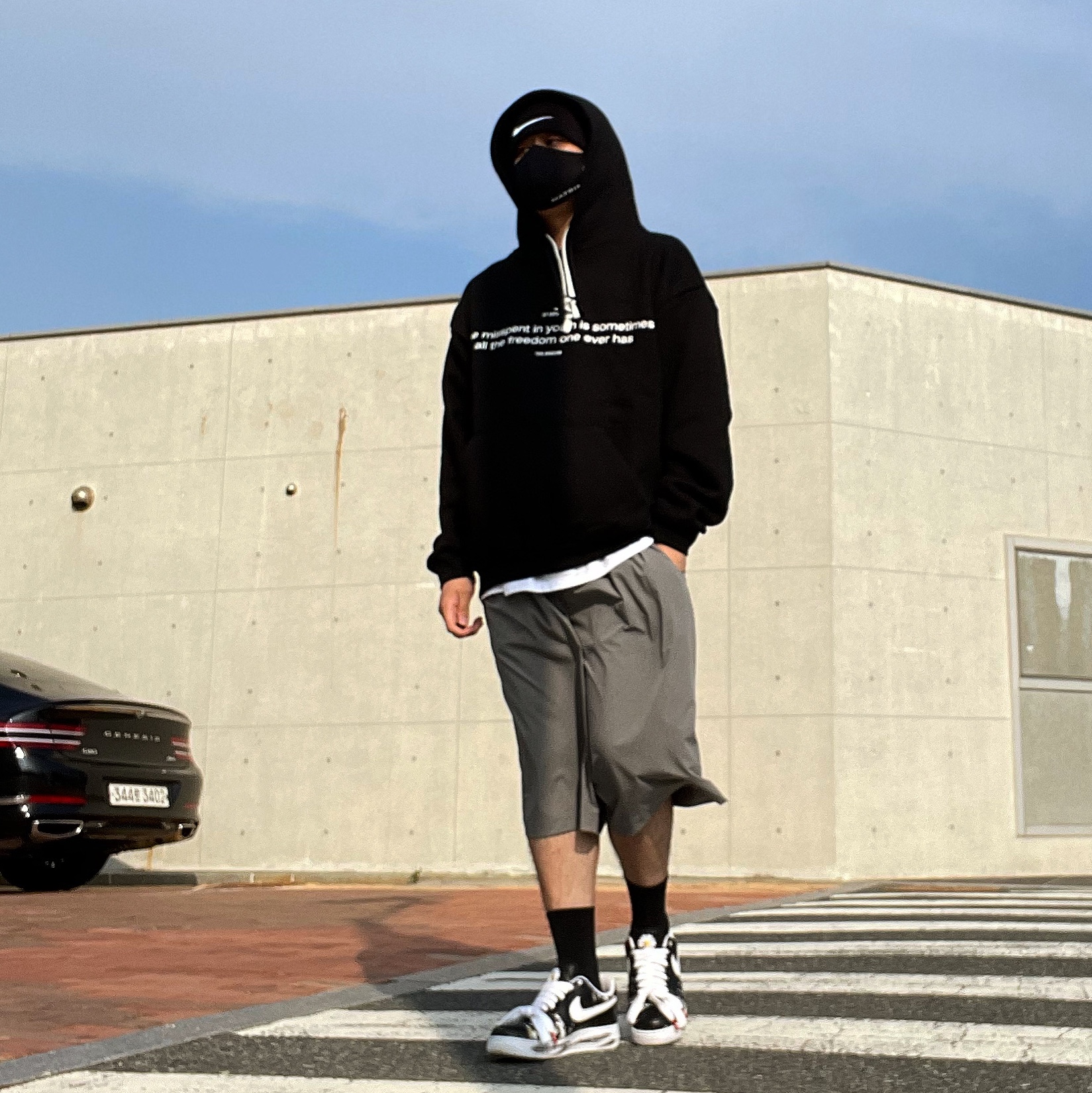 Nike x Peaceminusone Air Force 1 Low Para-Noise, Nike x Stussy Cuff Beanie Black 착용 스타일 - 2
