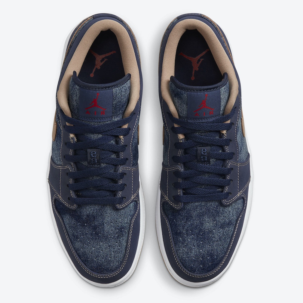 Jordan 1 Low SE Washed Denim, Jordan 4 x Levi's Retro Denim (Levi's Tag) 착용 스타일 - 4