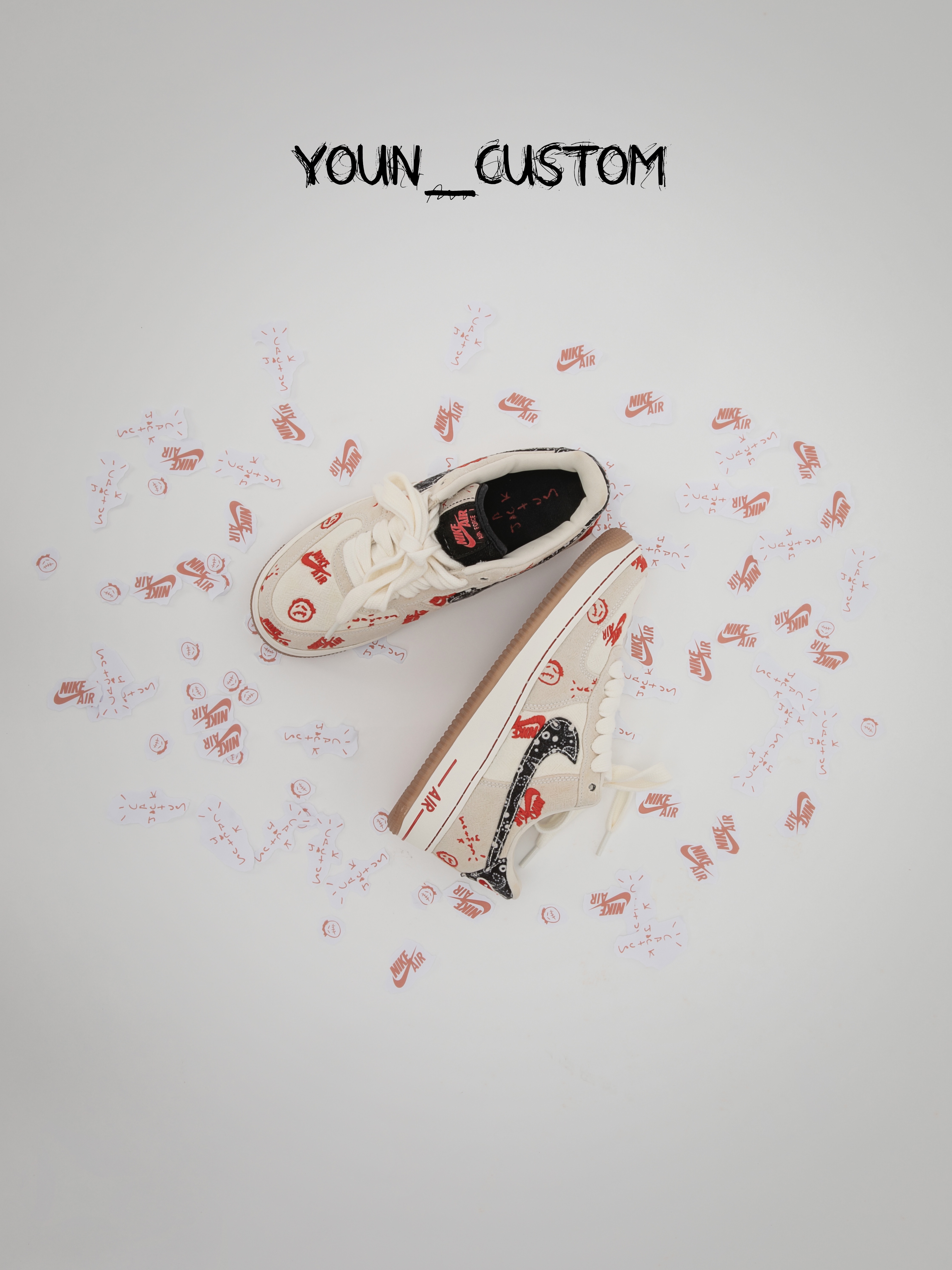 Nike Air Force 1 '07 LV8 Paisley Swoosh 착용 스타일 - 2