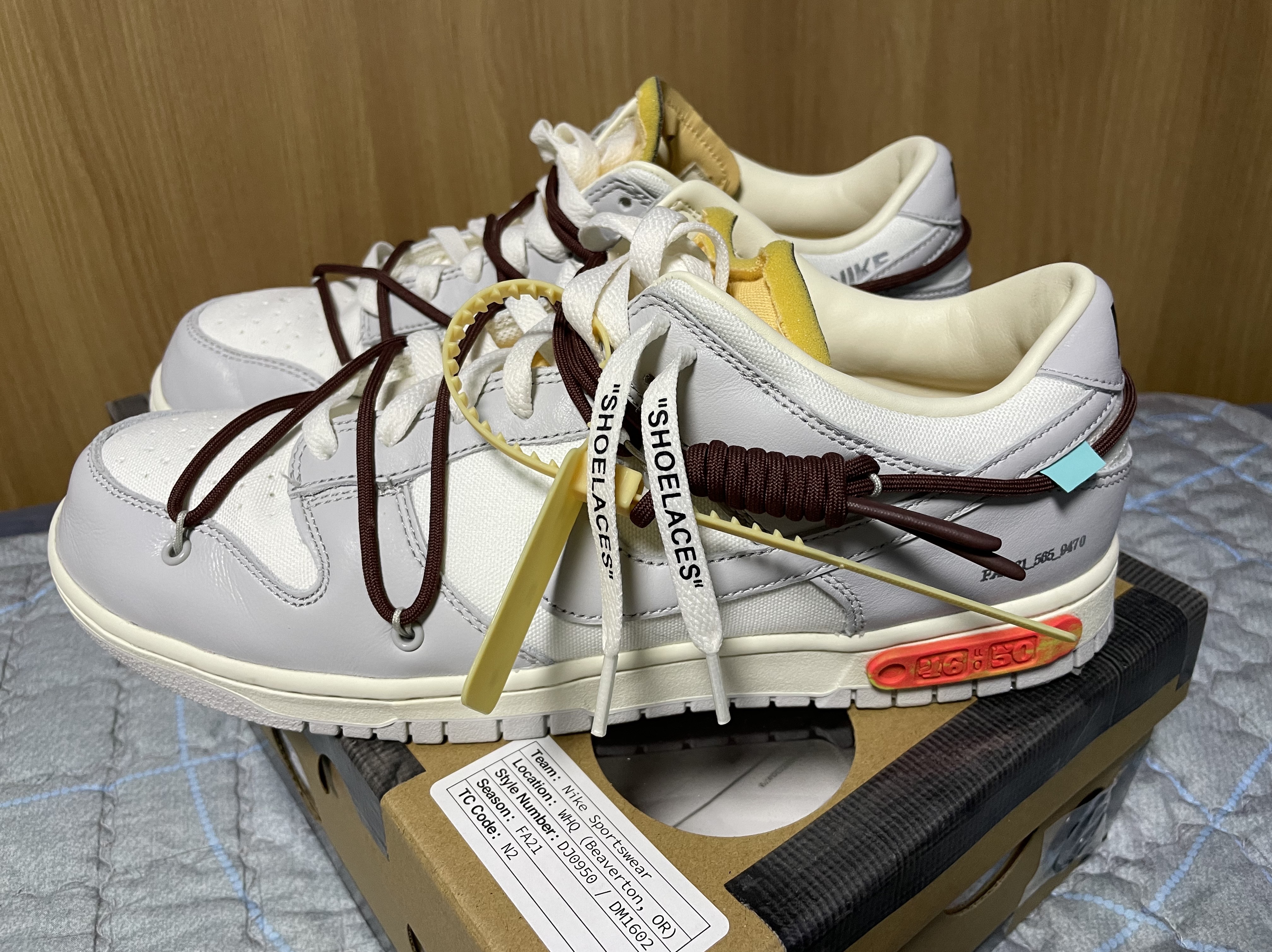 Nike x Off-White Dunk Low The 50 - Lot 46 착용 스타일 - 2