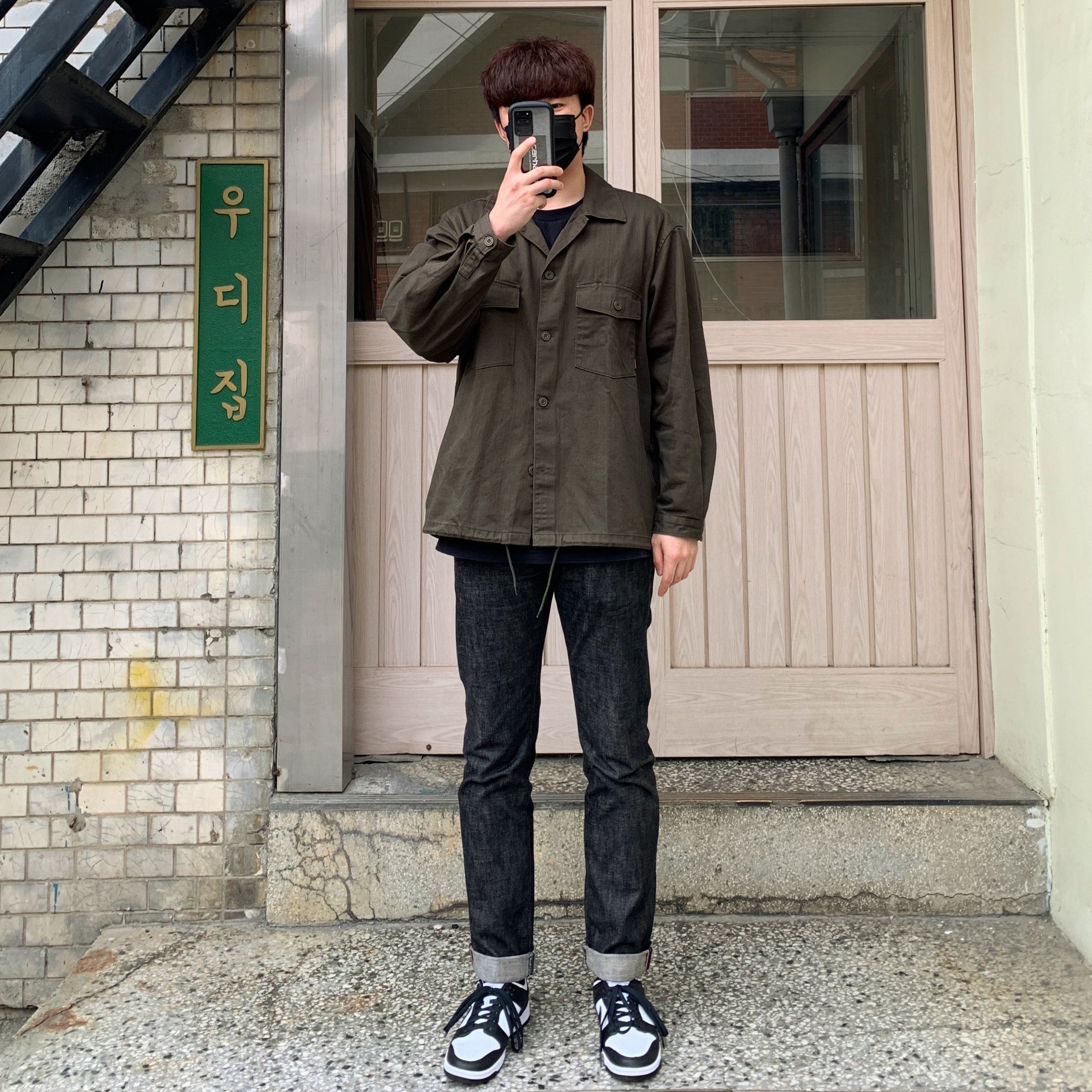 Nike Dunk Low Retro Black 착용 스타일