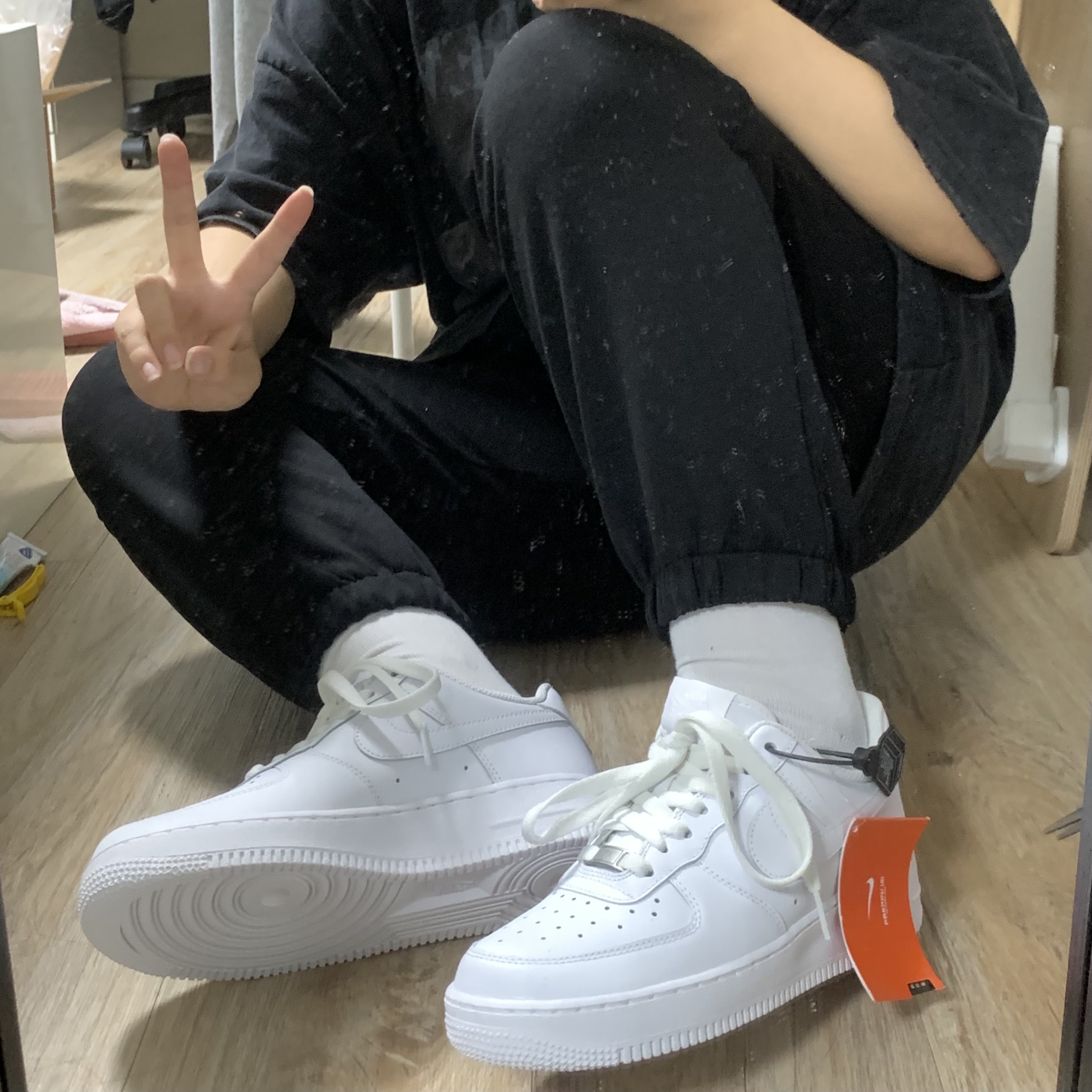 (W) Nike Air Force 1 '07 Low White 착용 스타일
