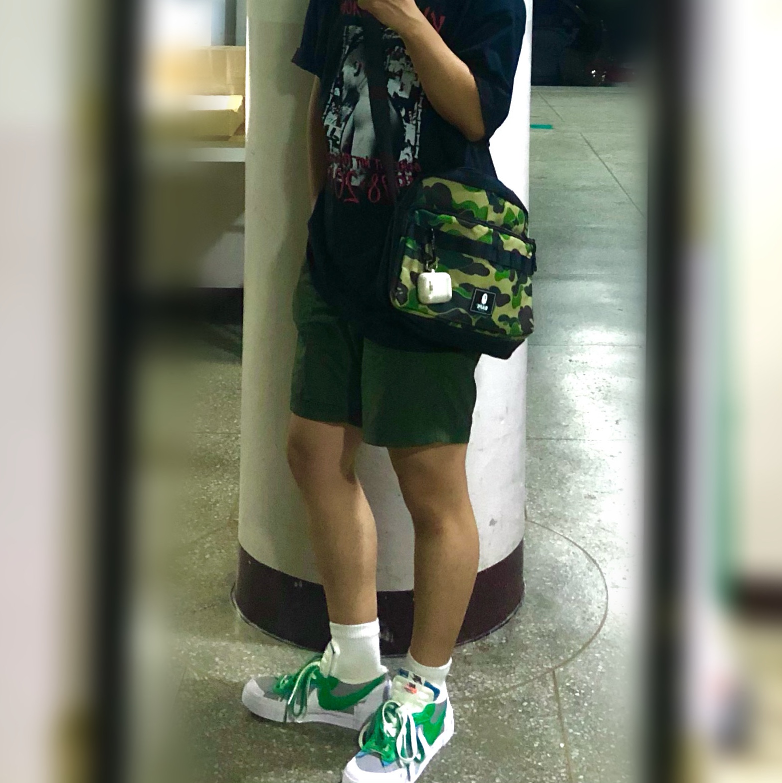 Nike x Sacai Blazer Low Classic Green 착용 스타일