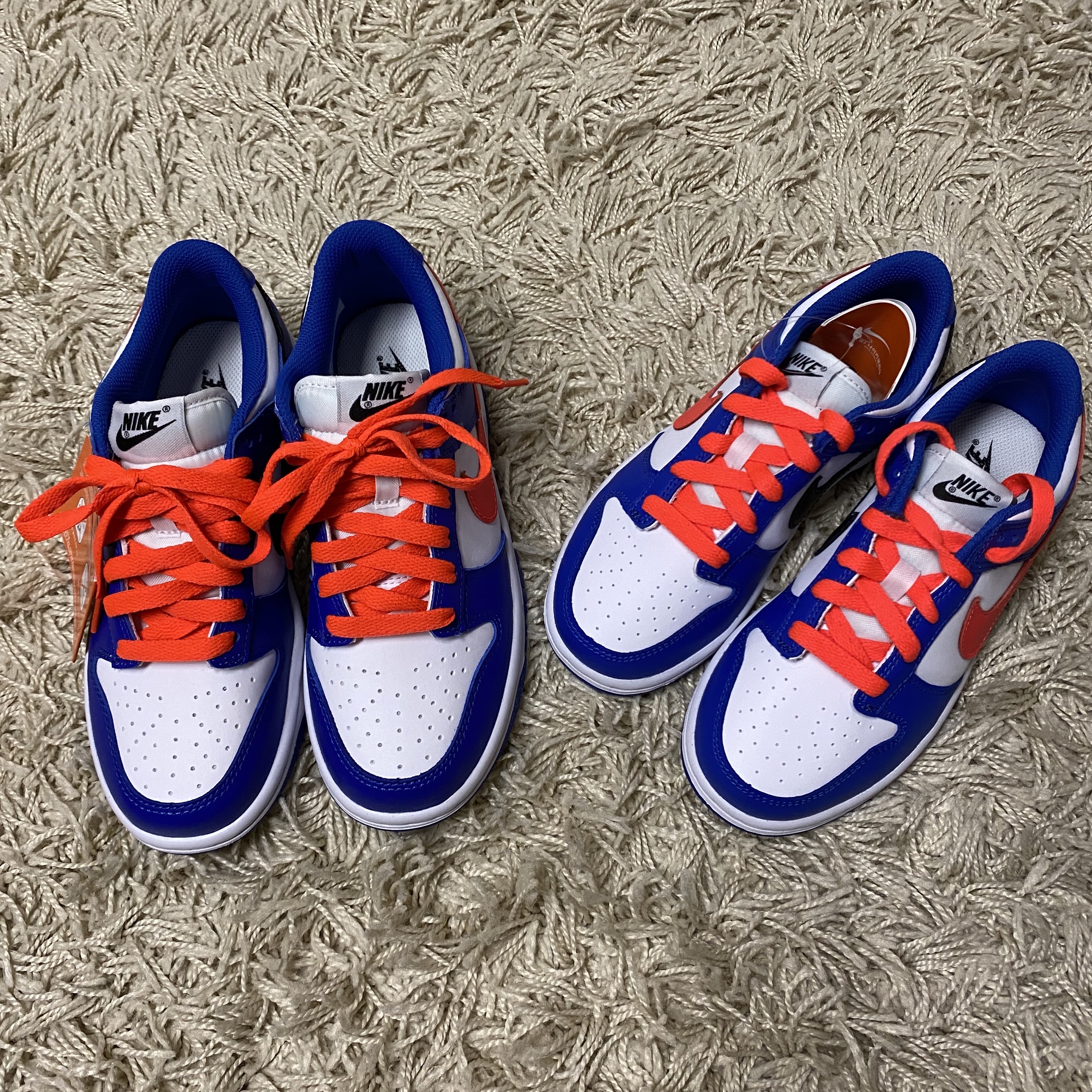 (GS) Nike Dunk Low Bright Crimson Game Royal, (PS) Nike Dunk Low Bright Crimson Game Royal 착용 스타일