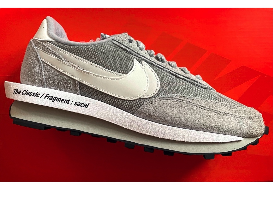 Nike x Sacai x Fragment LDWaffle Light Smoke Grey 착용 스타일 - 1