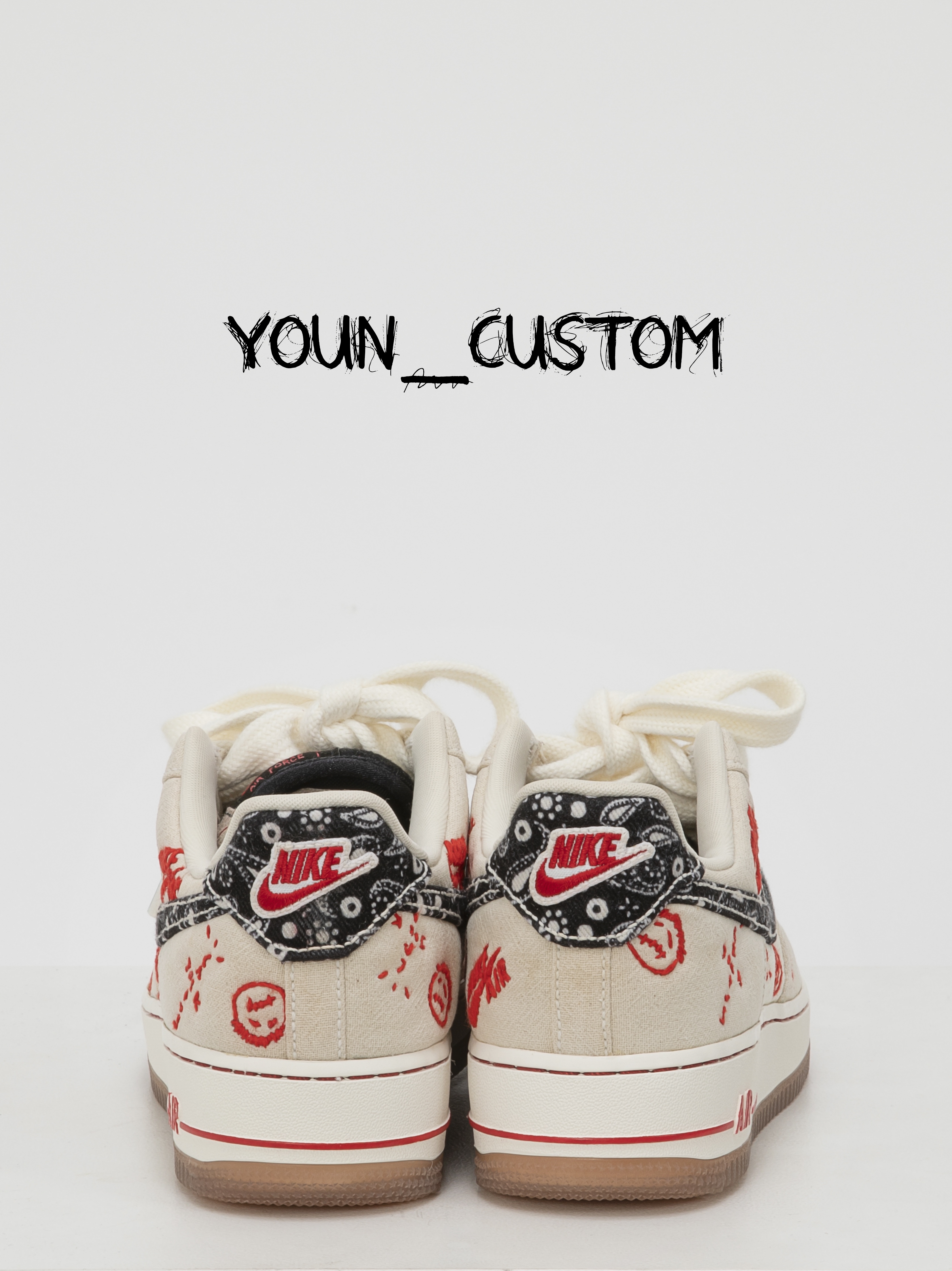 Nike Air Force 1 '07 LV8 Paisley Swoosh 착용 스타일 - 4