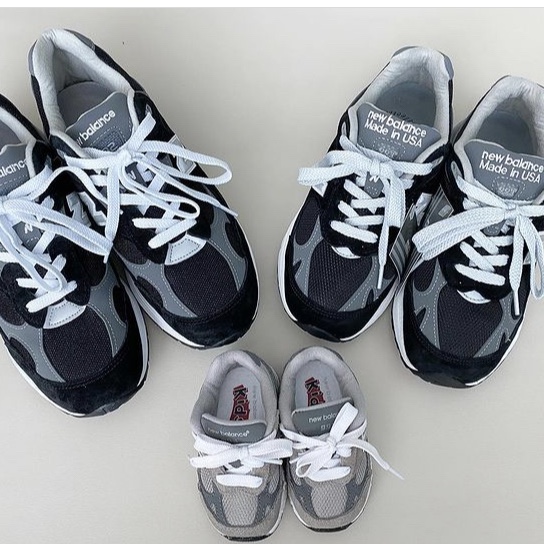 (W) New Balance 993 Made in USA Black - B Standard, New Balance 992 Made in USA Black Grey 착용 스타일