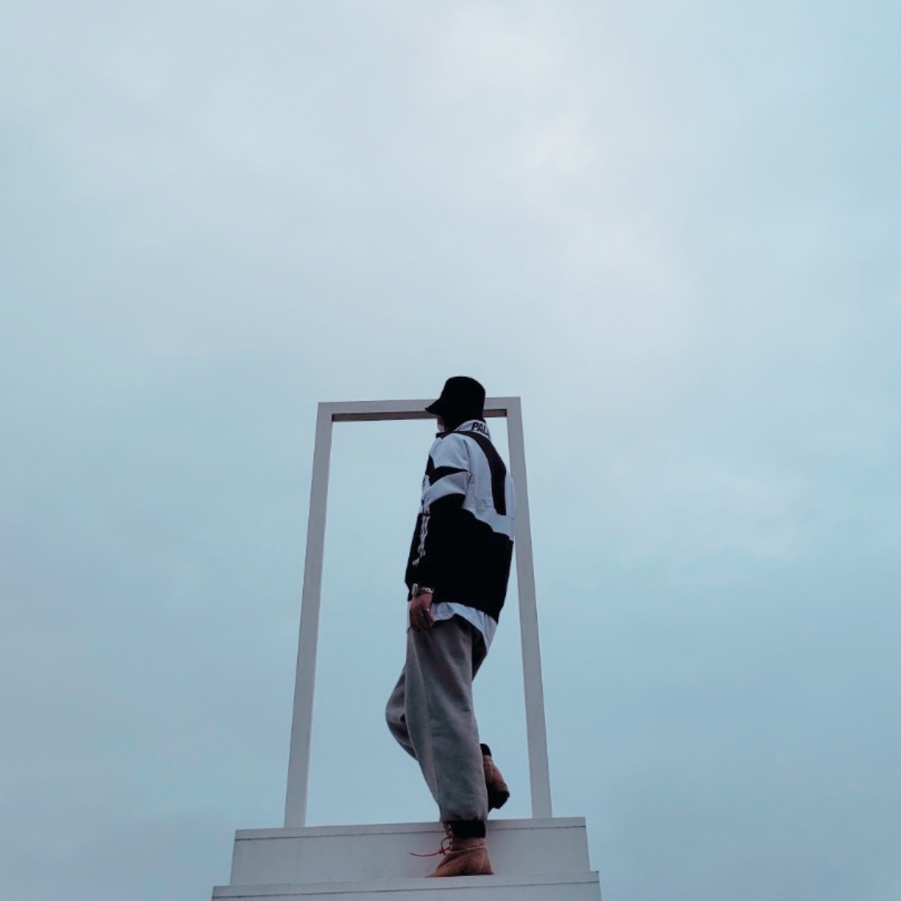 Nike x Stussy NRG BR Fleece Pants Grey 착용 스타일 - 2