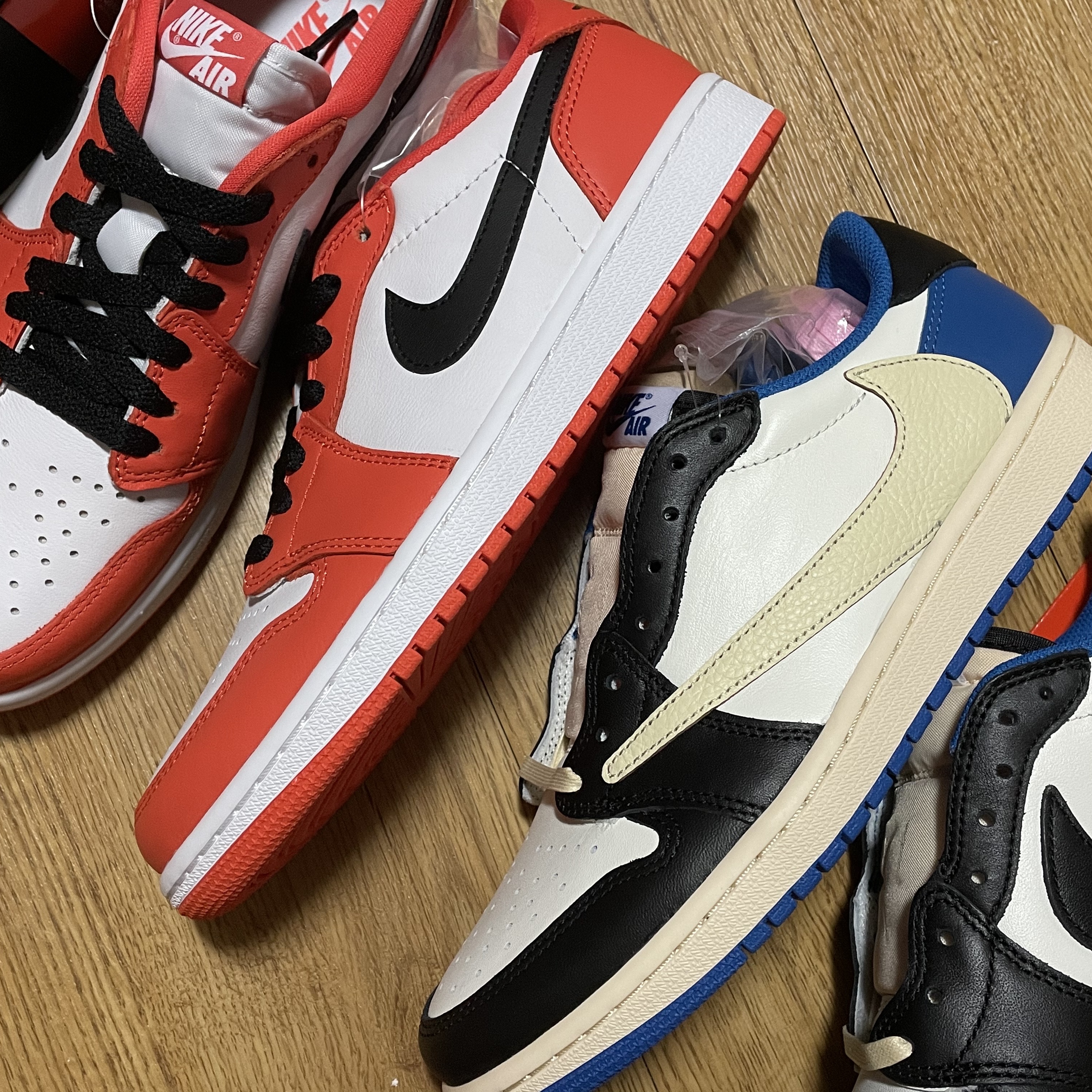 Jordan 1 Low OG Starfish, Jordan 1 Low Shattered Backboard 착용 스타일 - 3