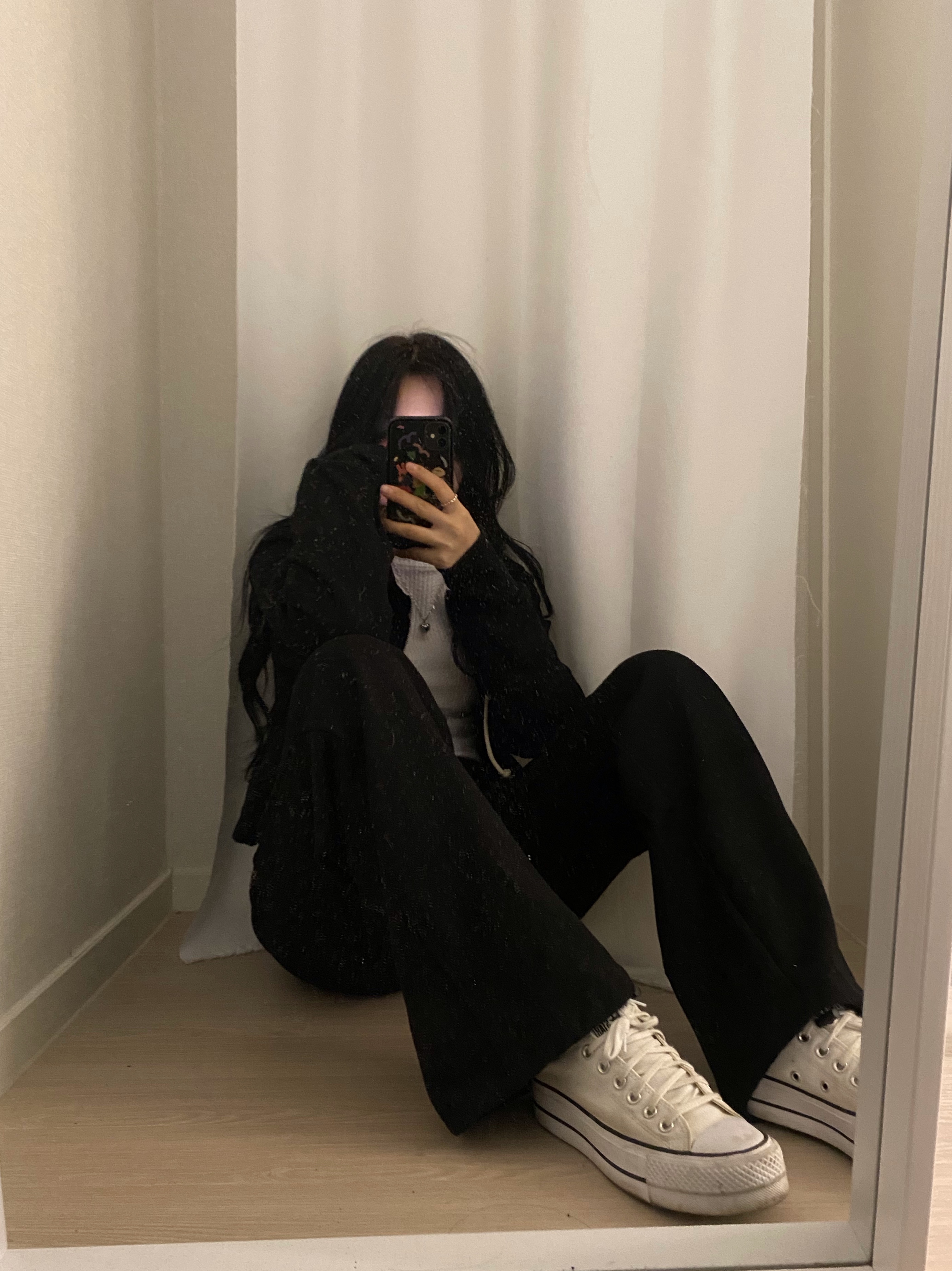 (W) Converse Chuck Taylor All Star Lift Ox White Black 착용 스타일 - 3