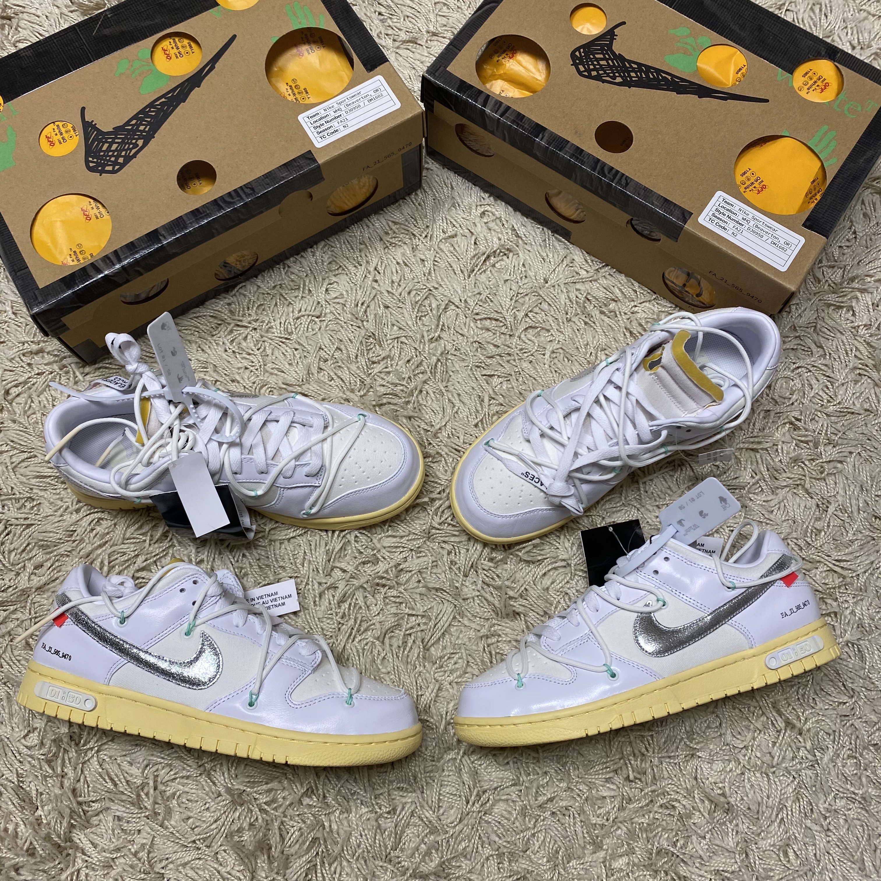 Nike x Off-White Dunk Low The 50 - Lot 1 착용 스타일