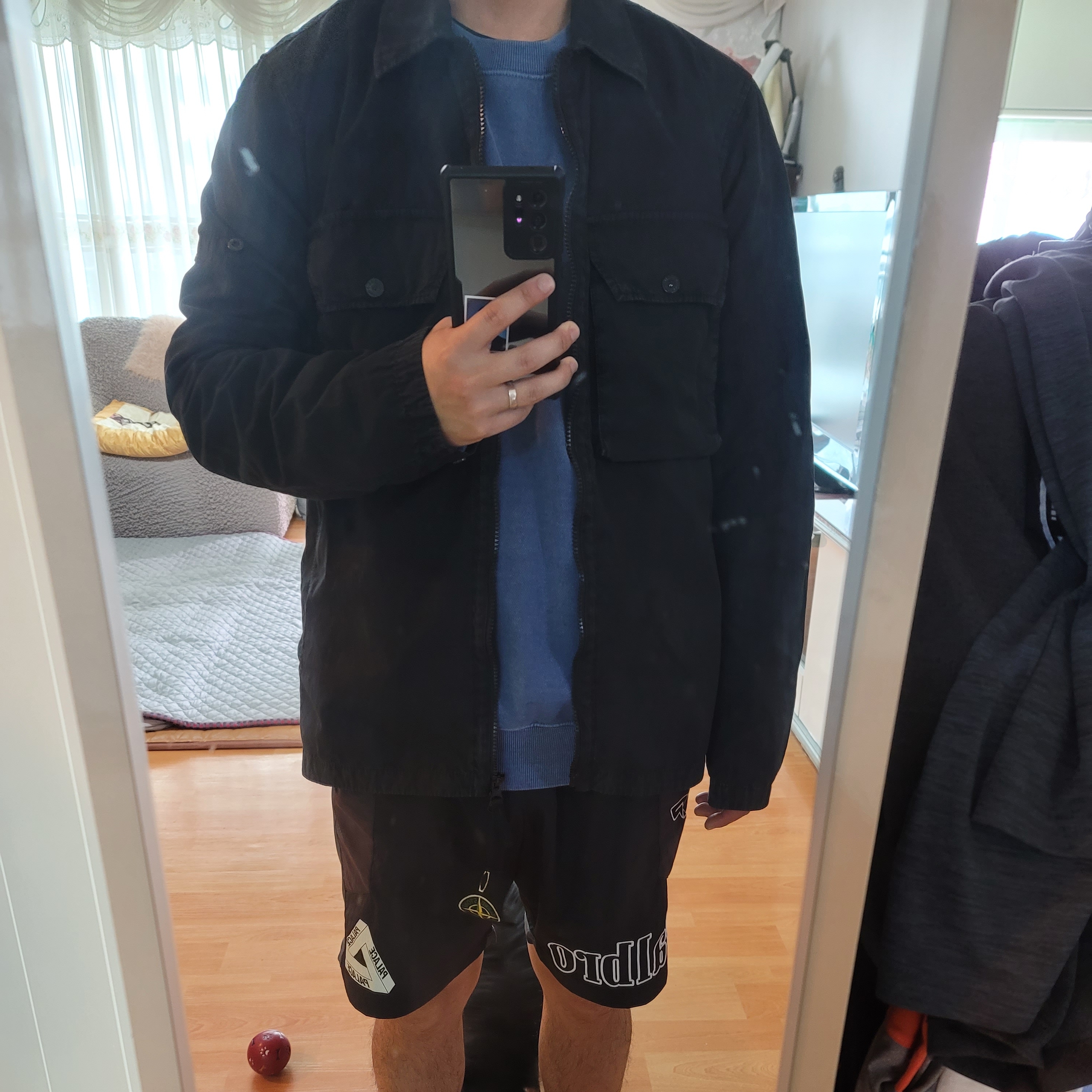 Stone Island 113WN T.CO+OLD Overshirt Black - 21FW 착용 스타일 - 3