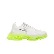 (W) Balenciaga Triple S Sneakers Clear Sole White Fluo Yellow