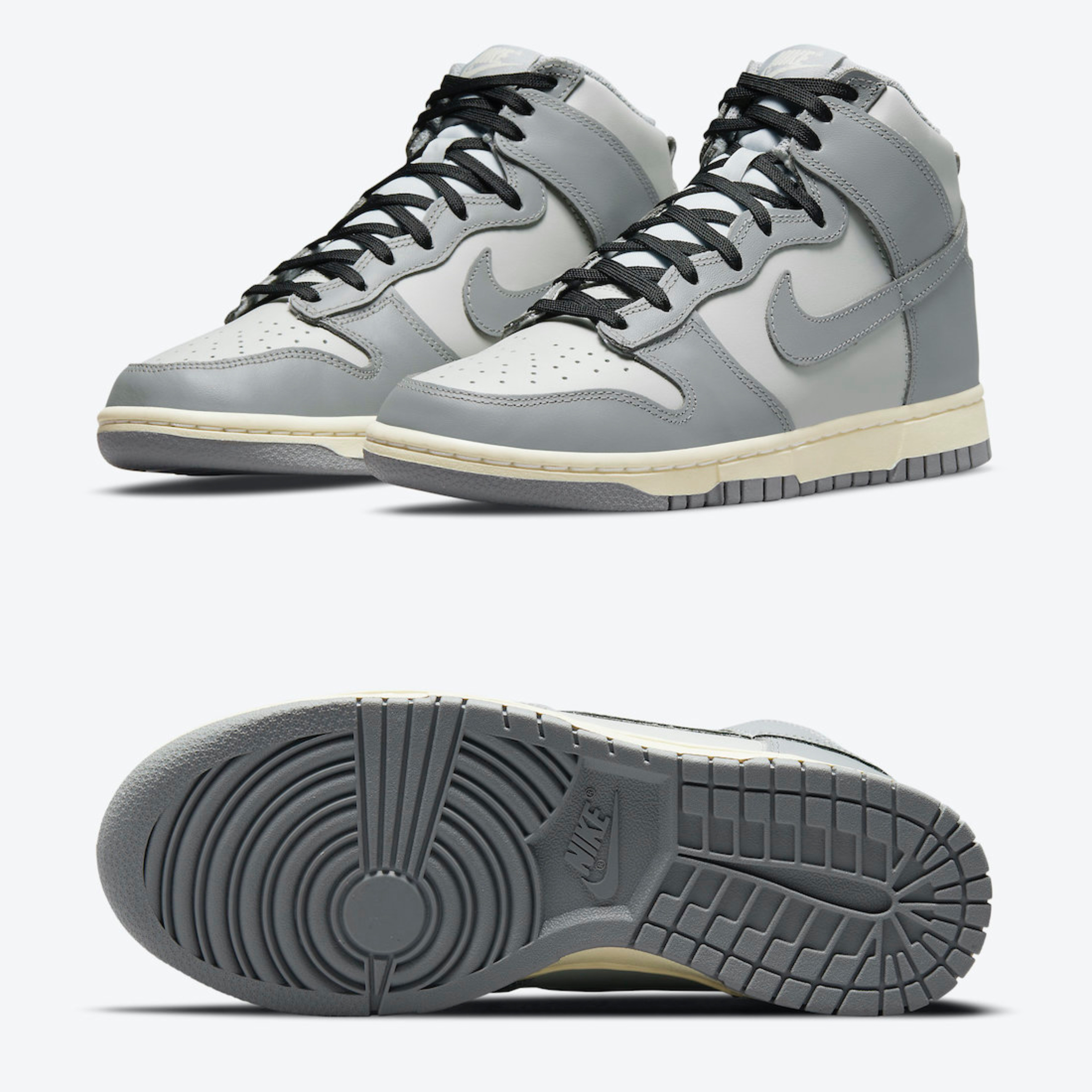 Nike Dunk High Retro Vast Grey 착용 스타일 - 2