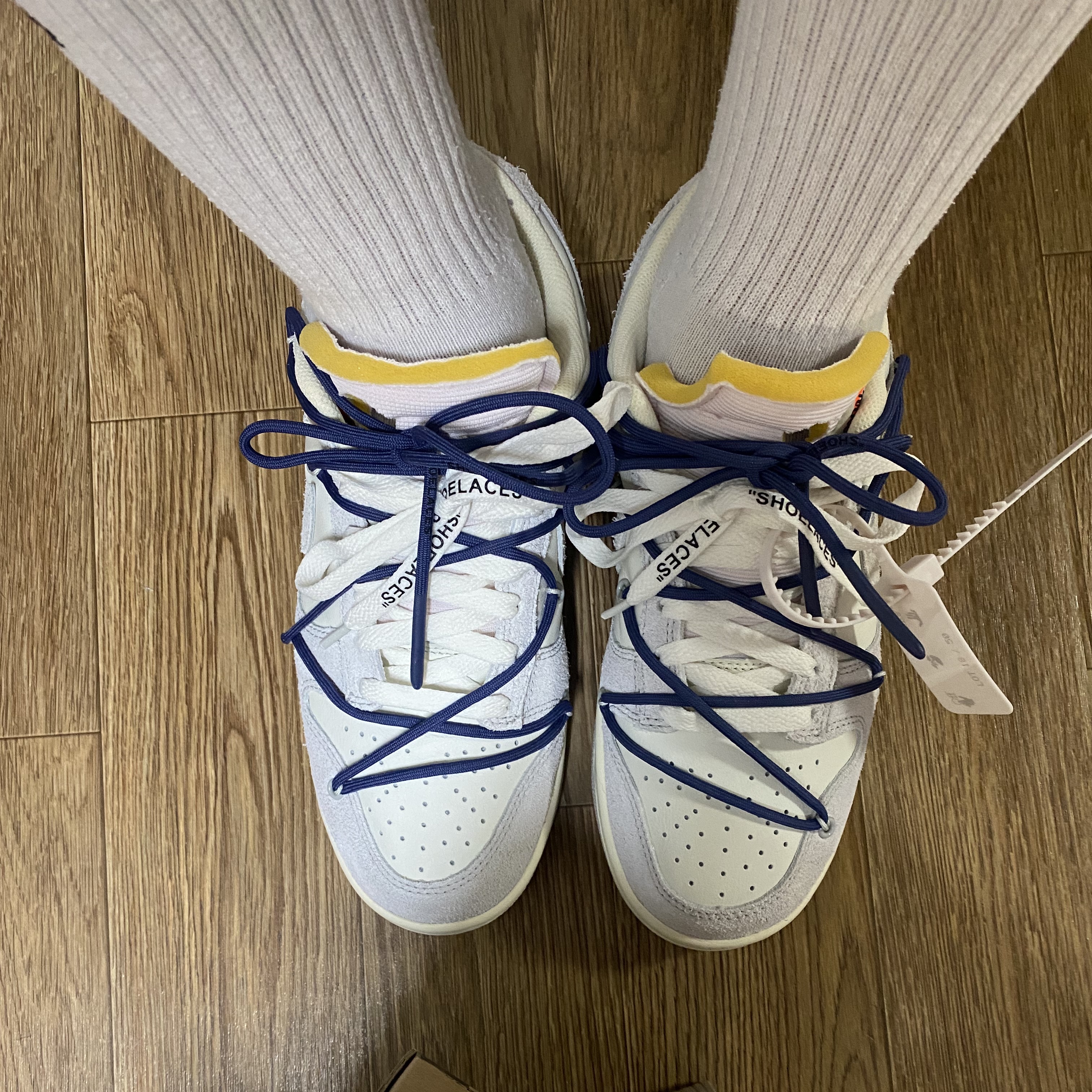 Nike x Off-White Dunk Low The 50 - Lot 18 착용 스타일 - 1