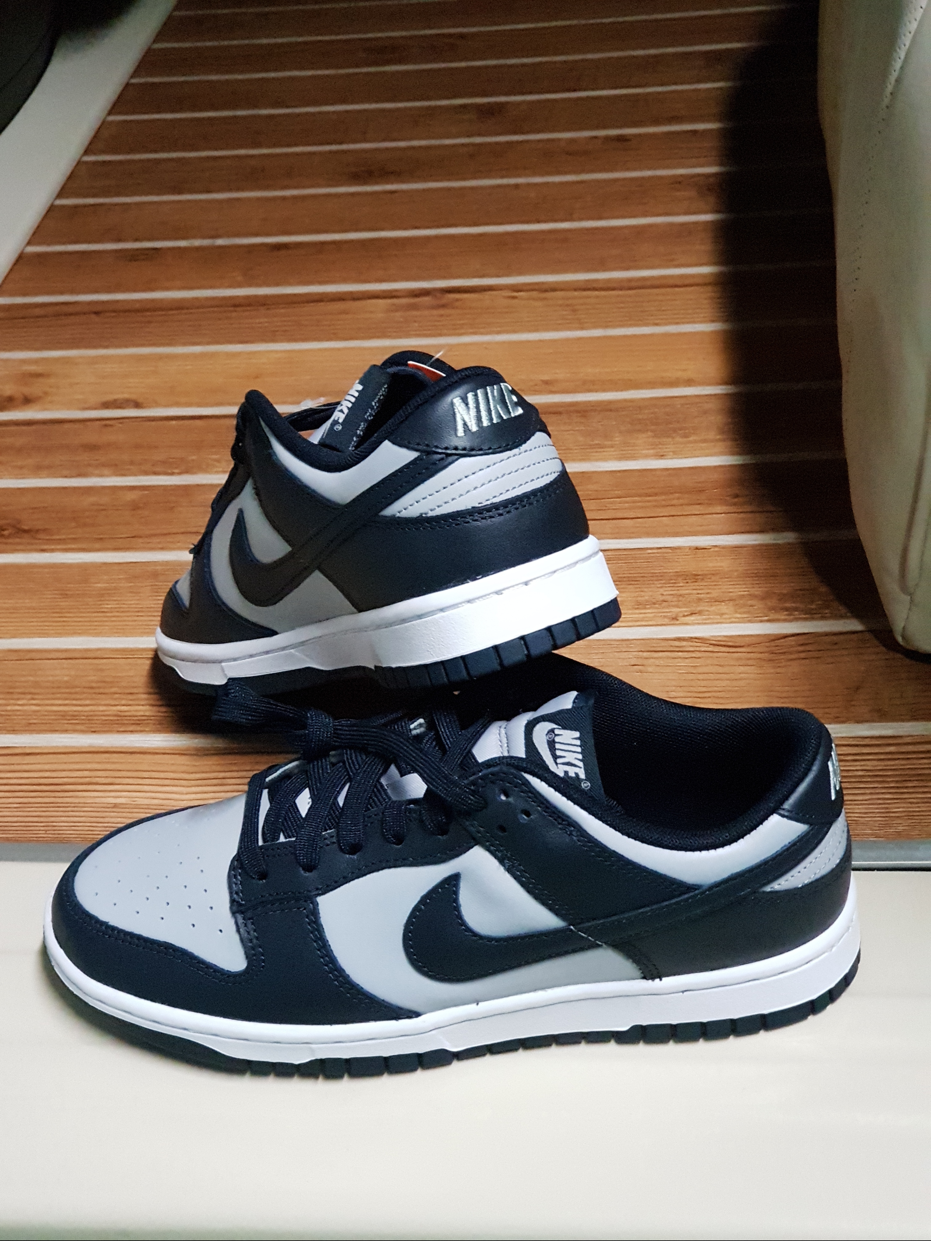 Nike Dunk Low Retro Championship Grey 착용 스타일 - 2