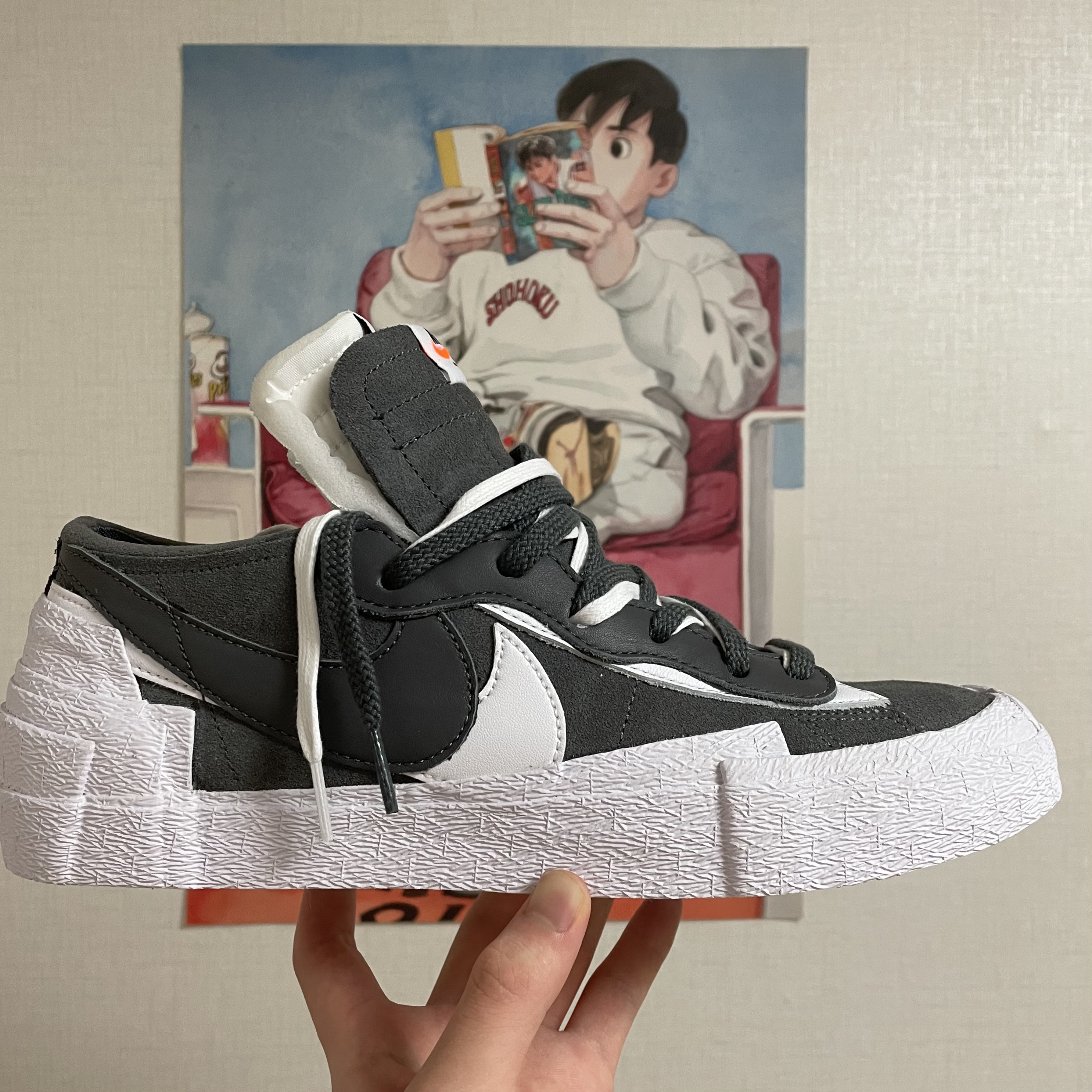 Nike x Sacai Blazer Low Iron Grey 착용 스타일 - 2