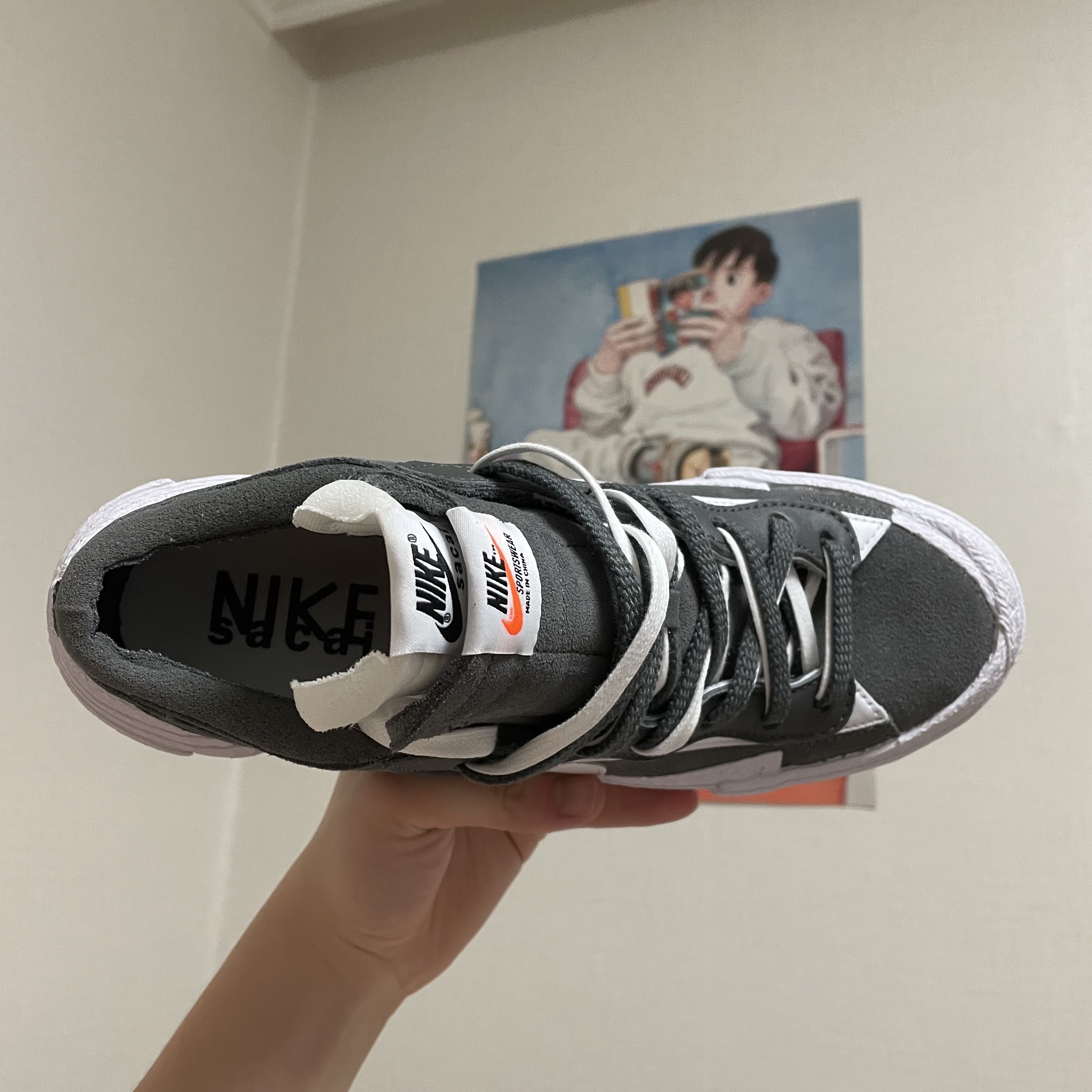 Nike x Sacai Blazer Low Iron Grey 착용 스타일 - 4