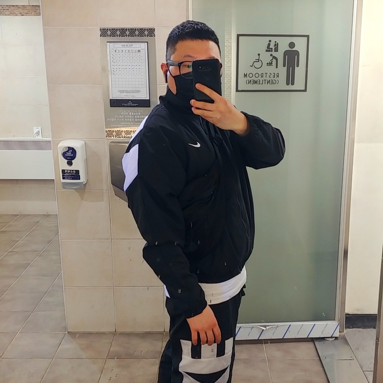 Nike Starting Five Jacket Black - Asia, Nike Starting Five Pants Black - Asia 착용 스타일