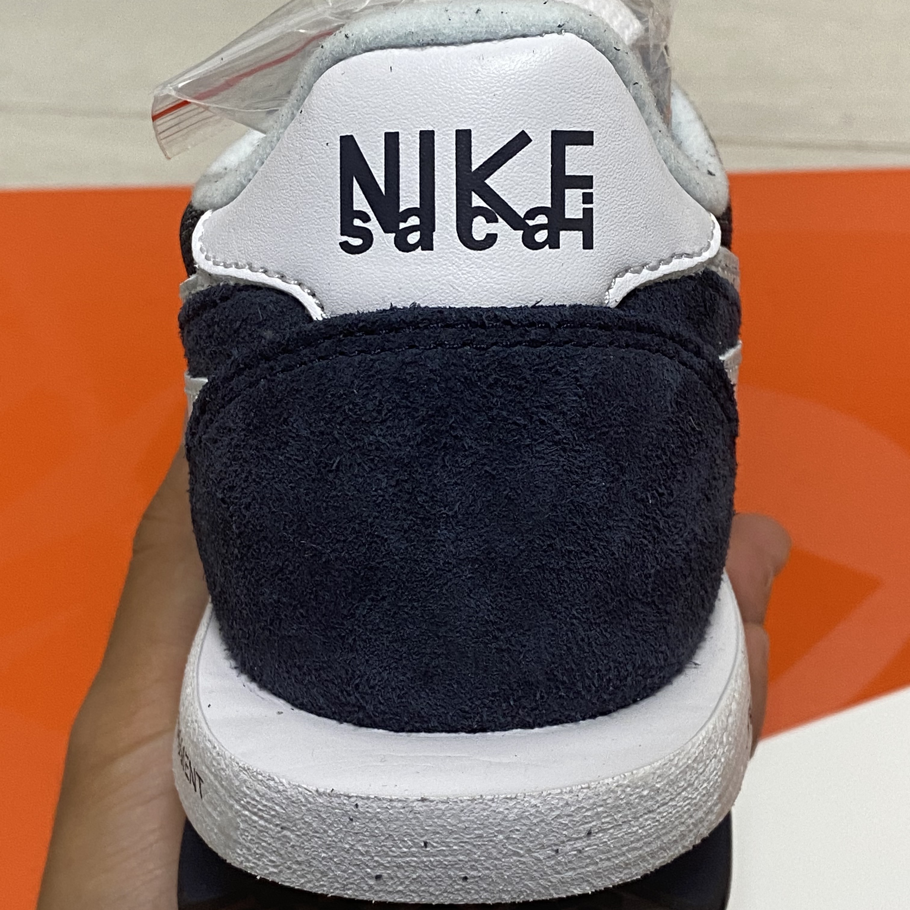 Nike x Sacai x Fragment LDWaffle Blackened Blue 착용 스타일 - 3