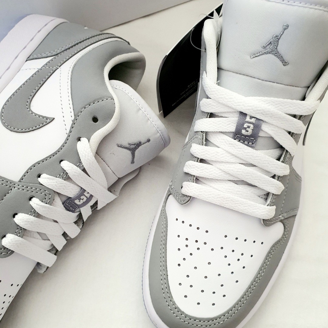 (W) Jordan 1 Low White Wolf Grey 착용 스타일 - 2