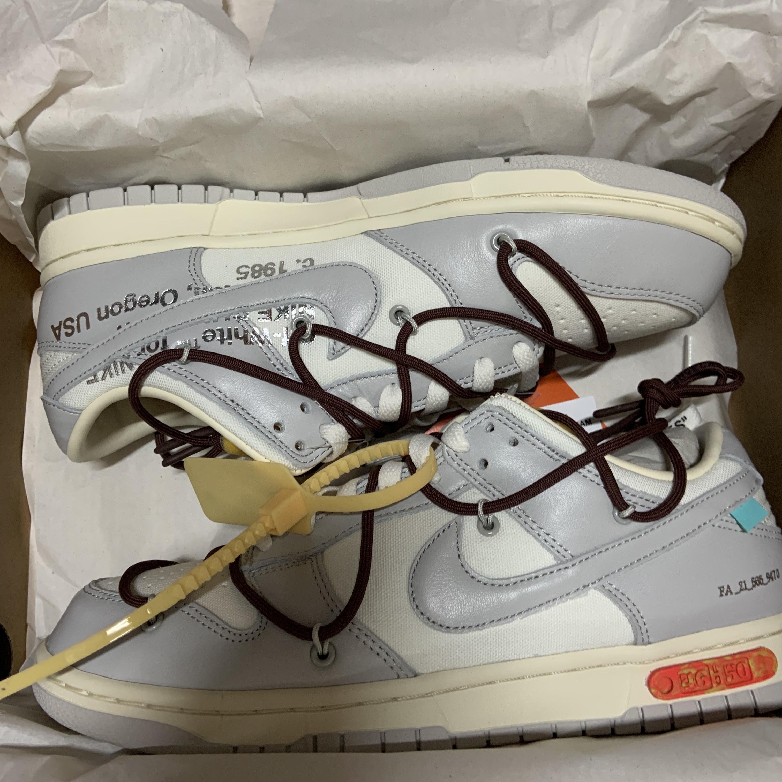 Nike x Off-White Dunk Low The 50 - Lot 46 착용 스타일 - 2