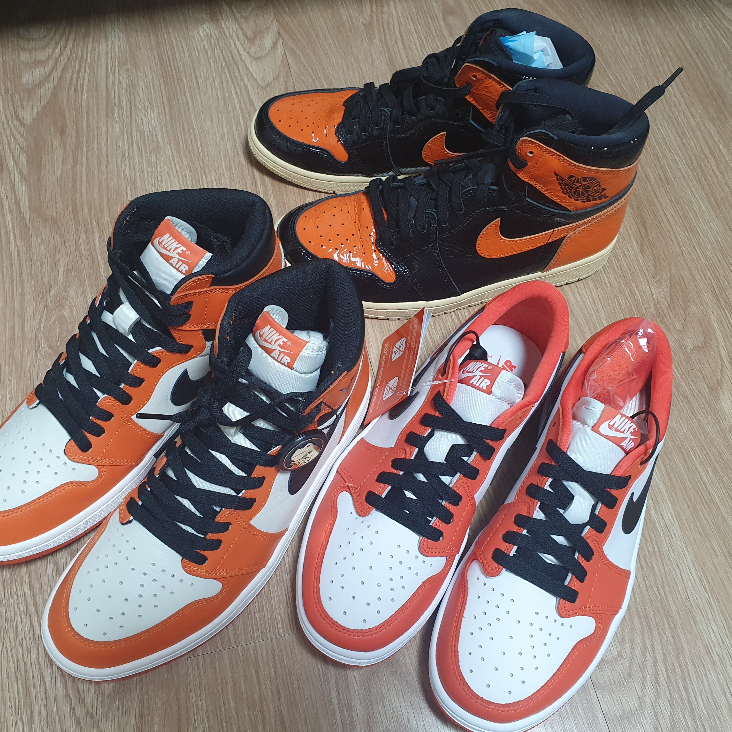Jordan 1 Retro High Shattered Backboard 3.0, Jordan 1 Retro High OG Reverse Shattered Backboard 착용 스타일