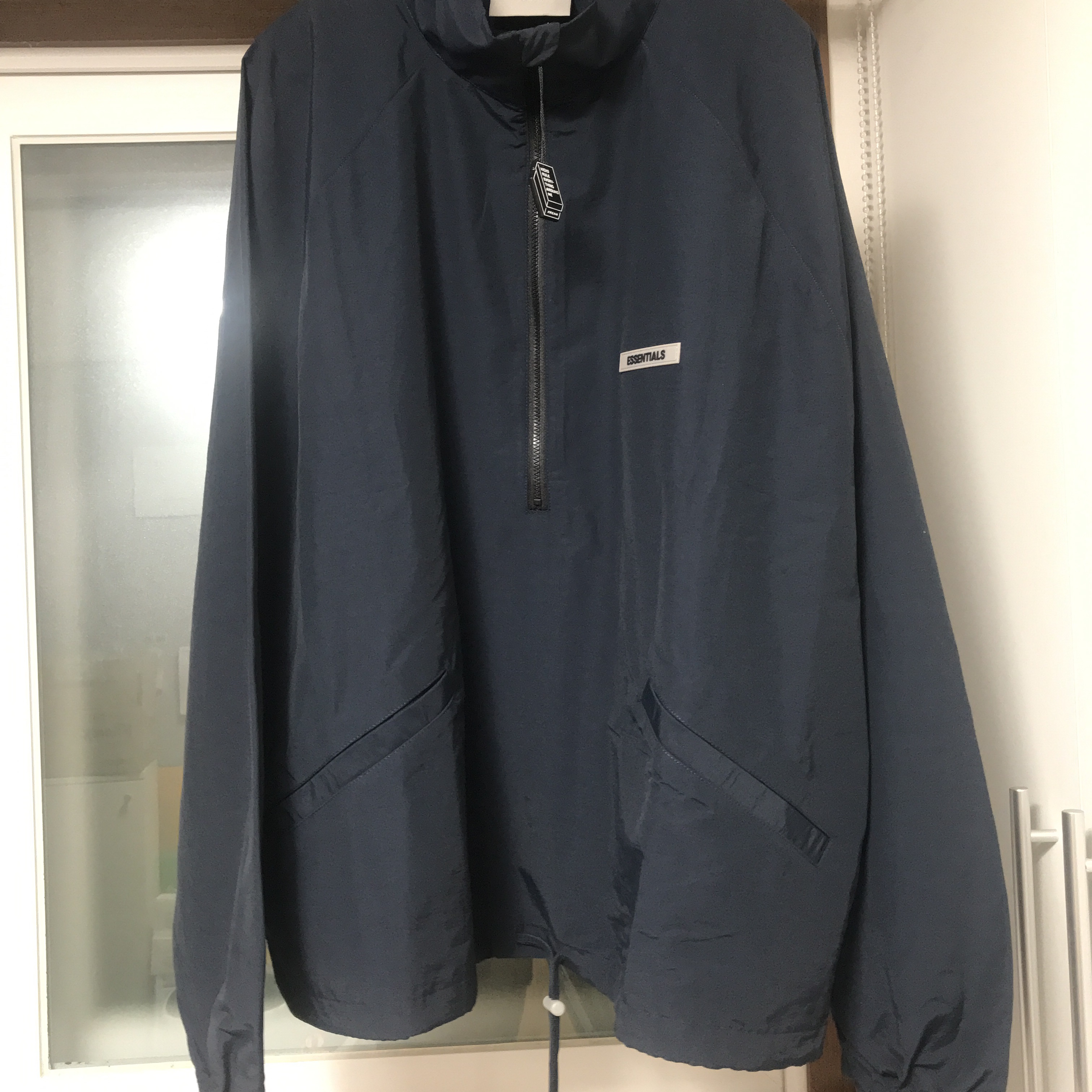 Essentials Half-Zip Track Jacket Navy/Dark Navy - Ssense Exclusive 착용 스타일 - 4