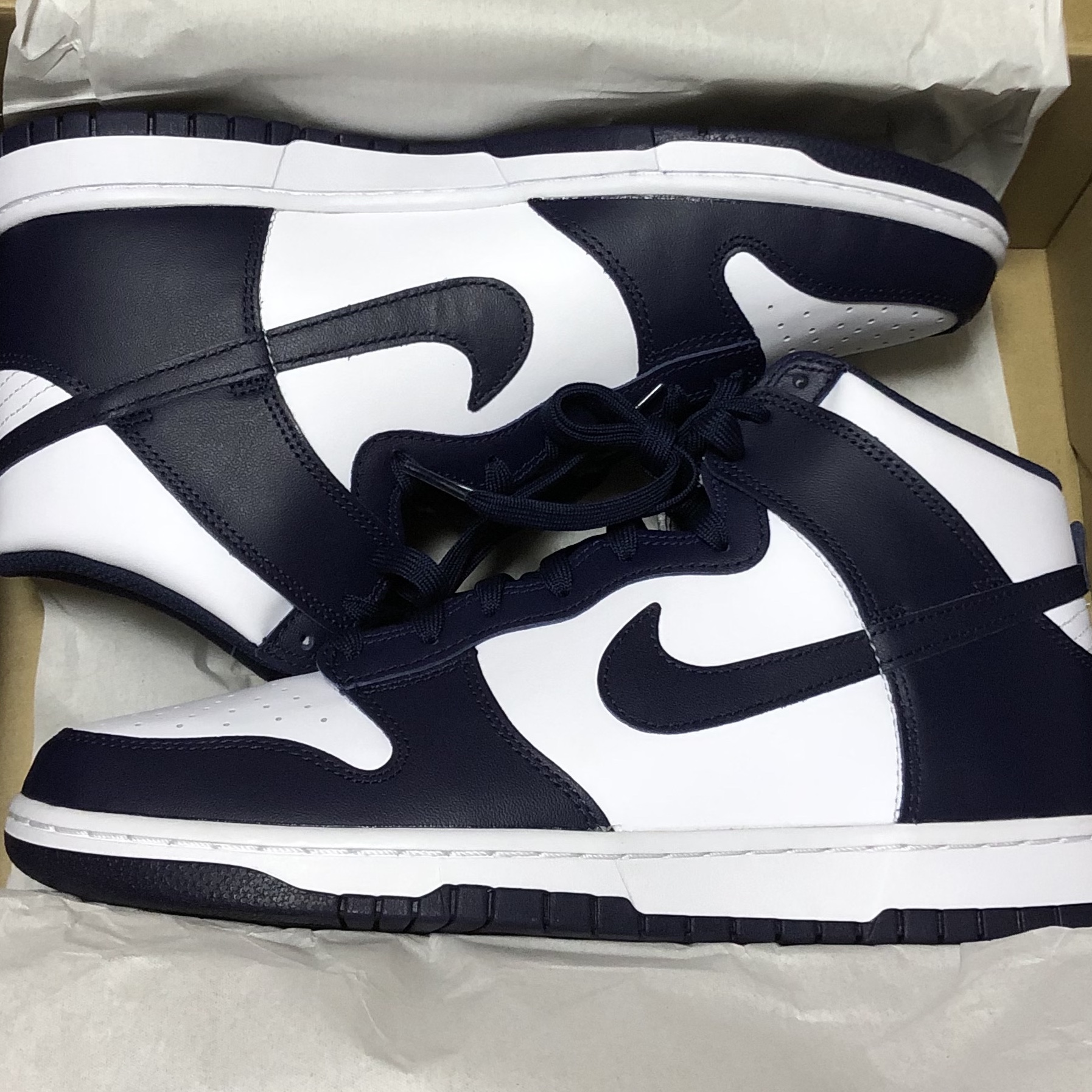 Nike Dunk High Retro Championship Navy 착용 스타일