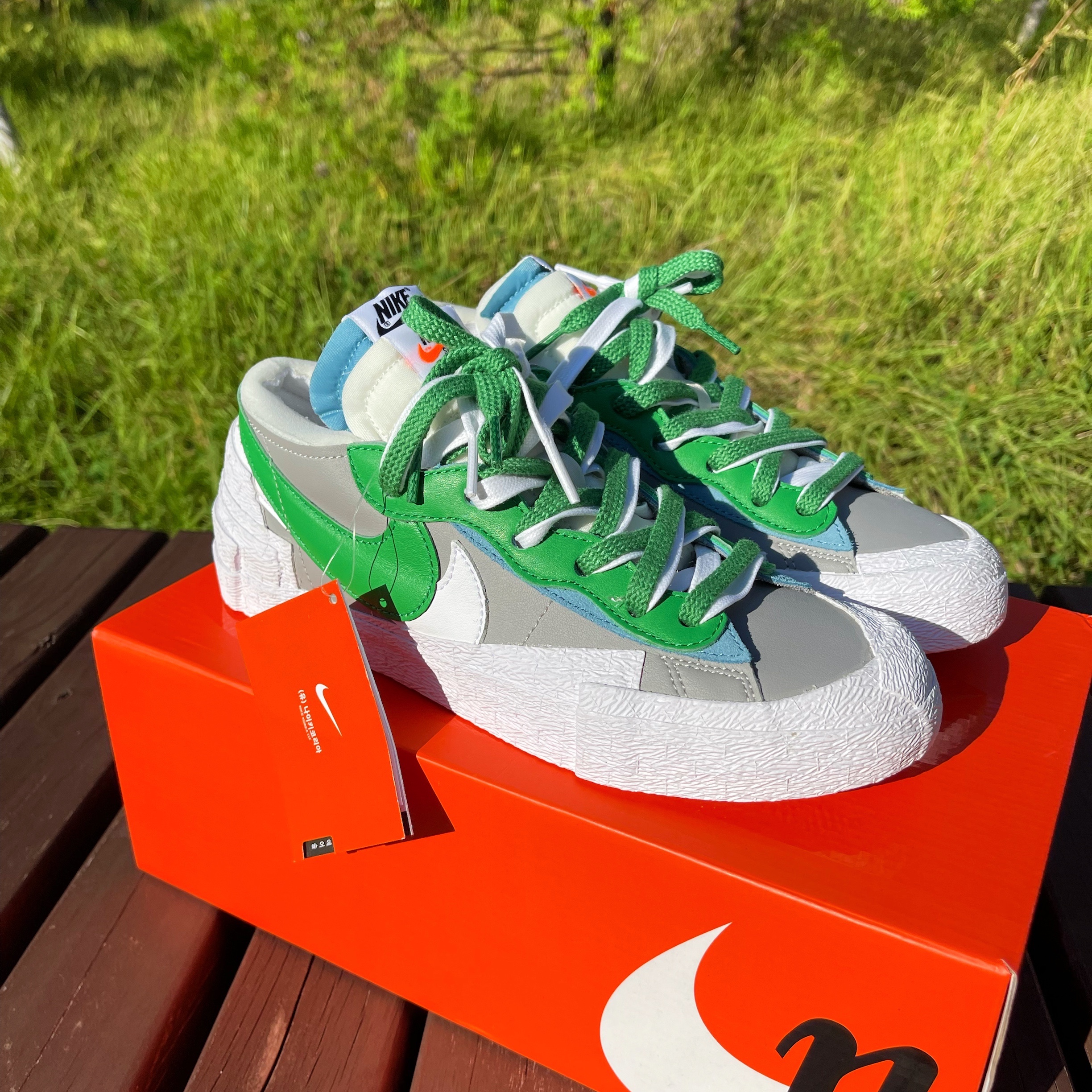 Nike x Sacai Blazer Low Classic Green 착용 스타일 - 3