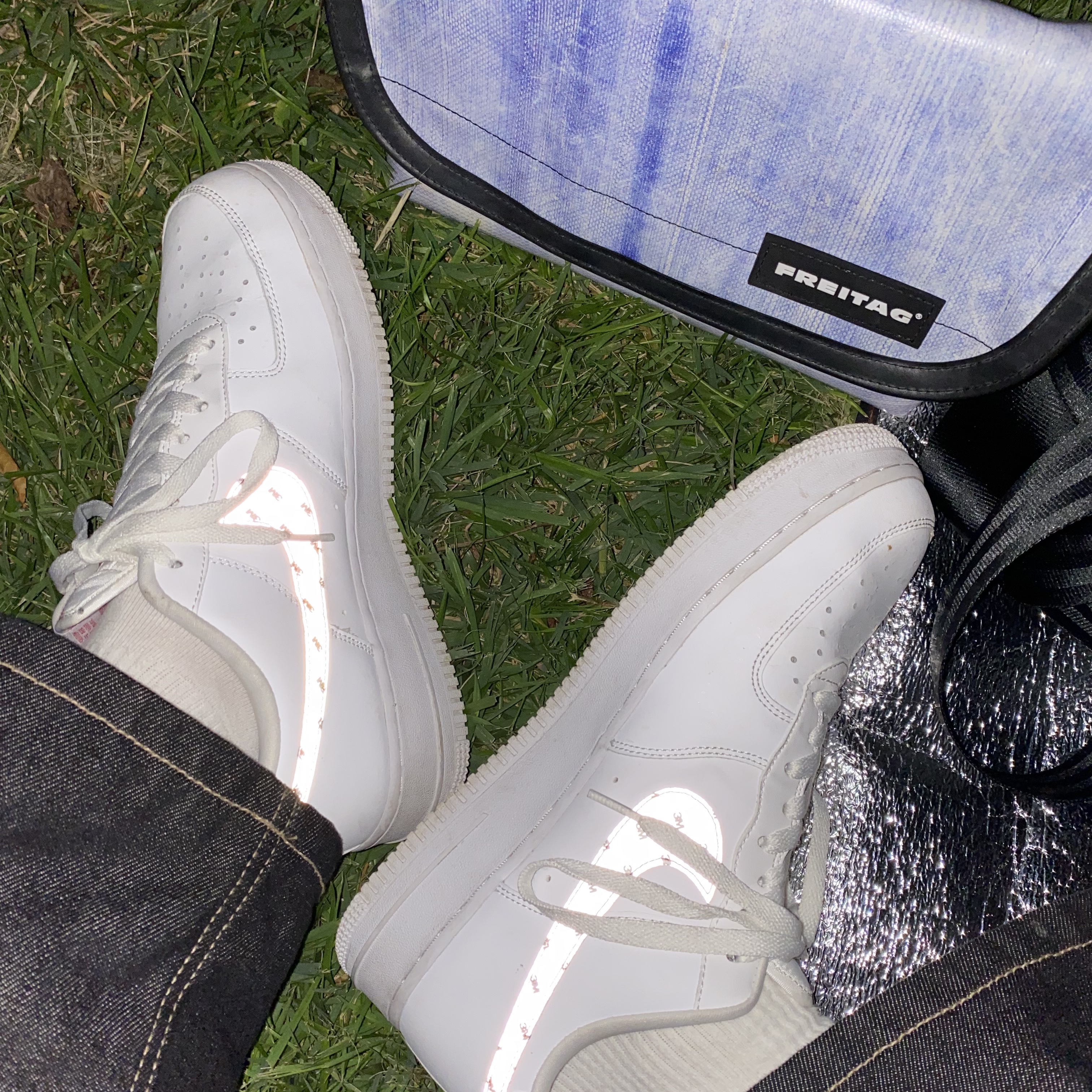 Nike Air Force 1 '07 3M White 착용 스타일 - 3
