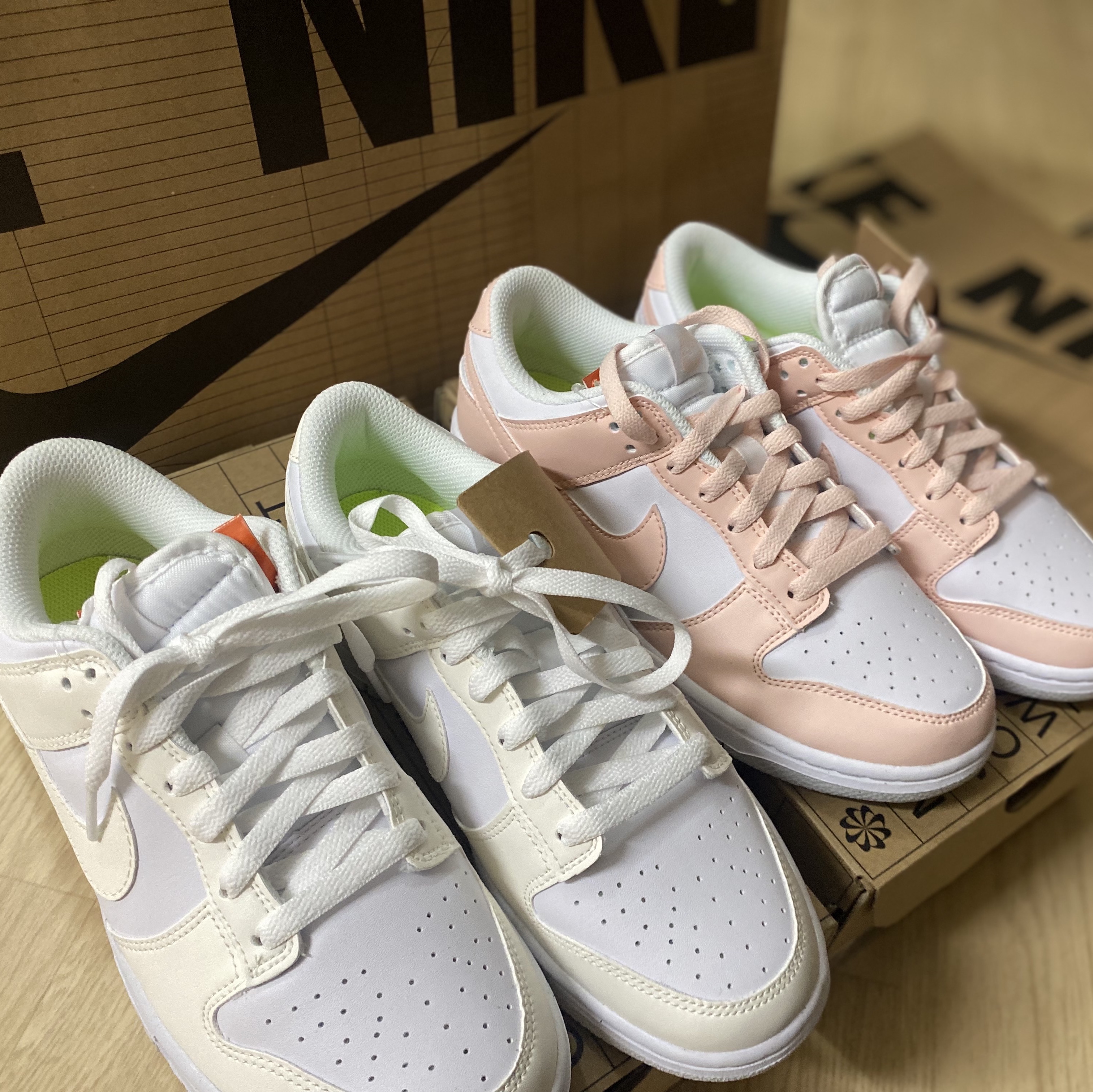 (W) Nike Dunk Low Next Nature Pale Coral, (W) Nike Dunk Low Next Nature Sail 착용 스타일 - 3