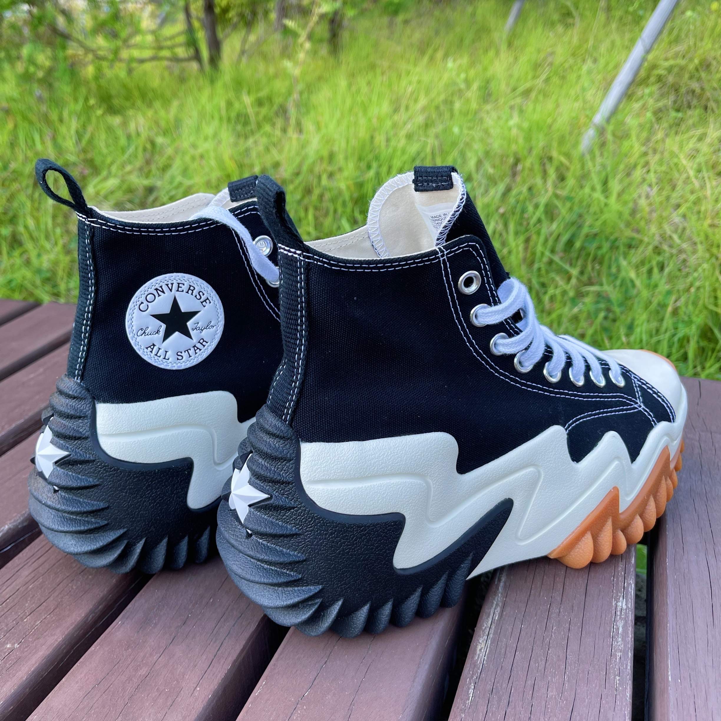 Converse Run Star Motion High Black 착용 스타일 - 3