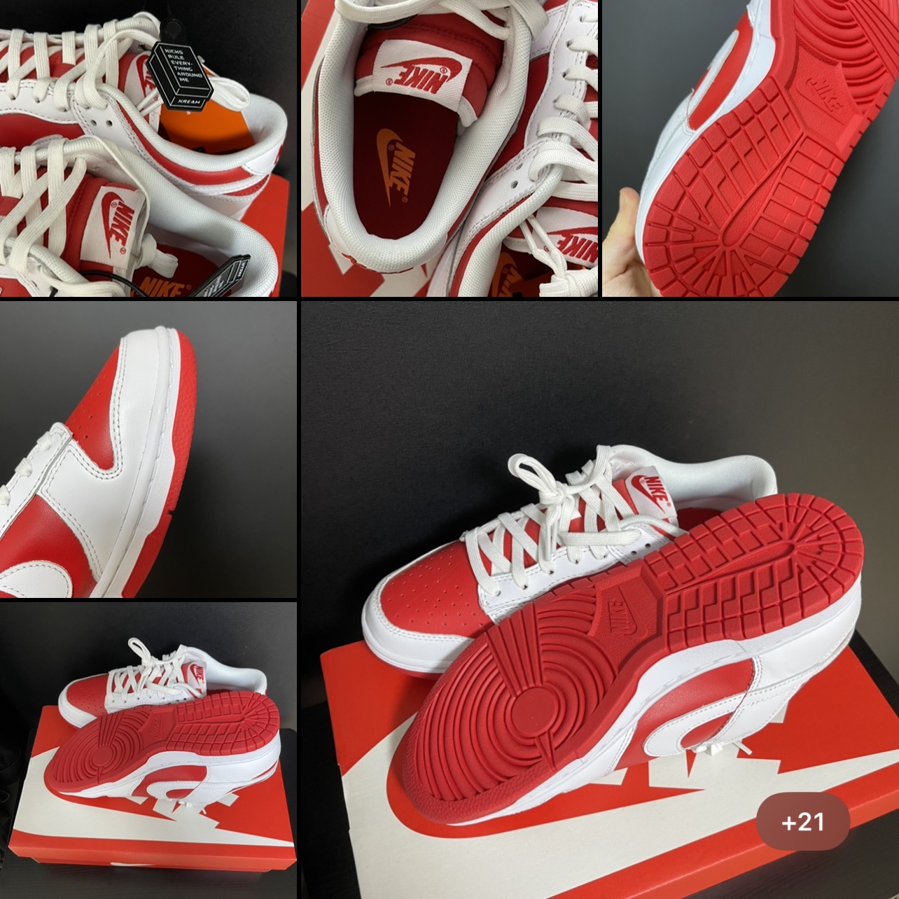 Nike Dunk Low Retro Championship Red 착용 스타일 - 4