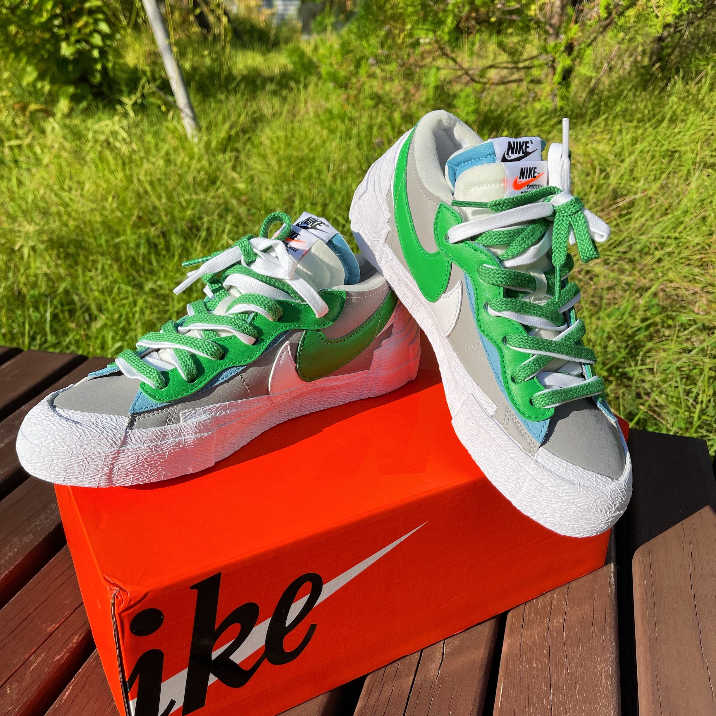 Nike x Sacai Blazer Low Classic Green 착용 스타일 - 5