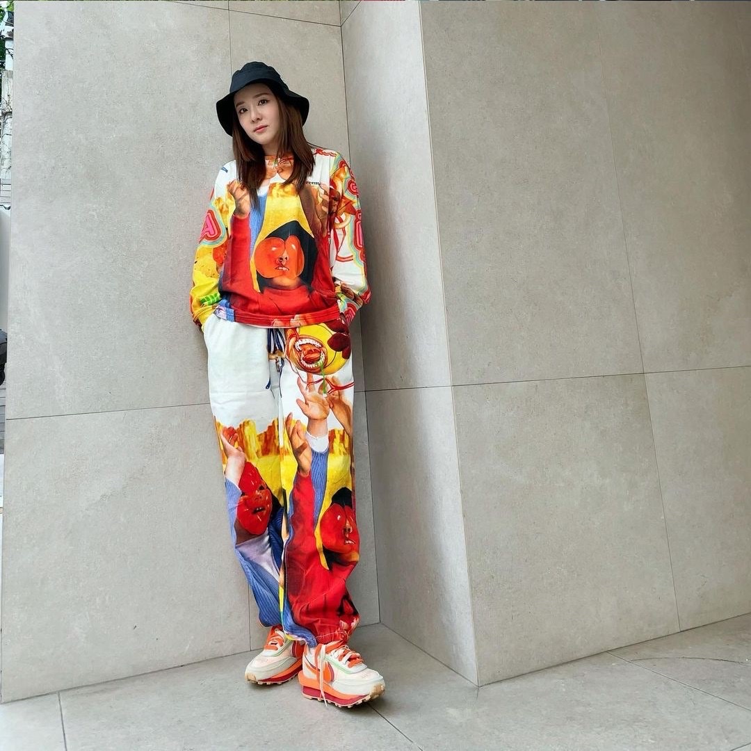 Nike x Sacai x Clot LDWaffle Orange Blaze 착용 스타일 - 4