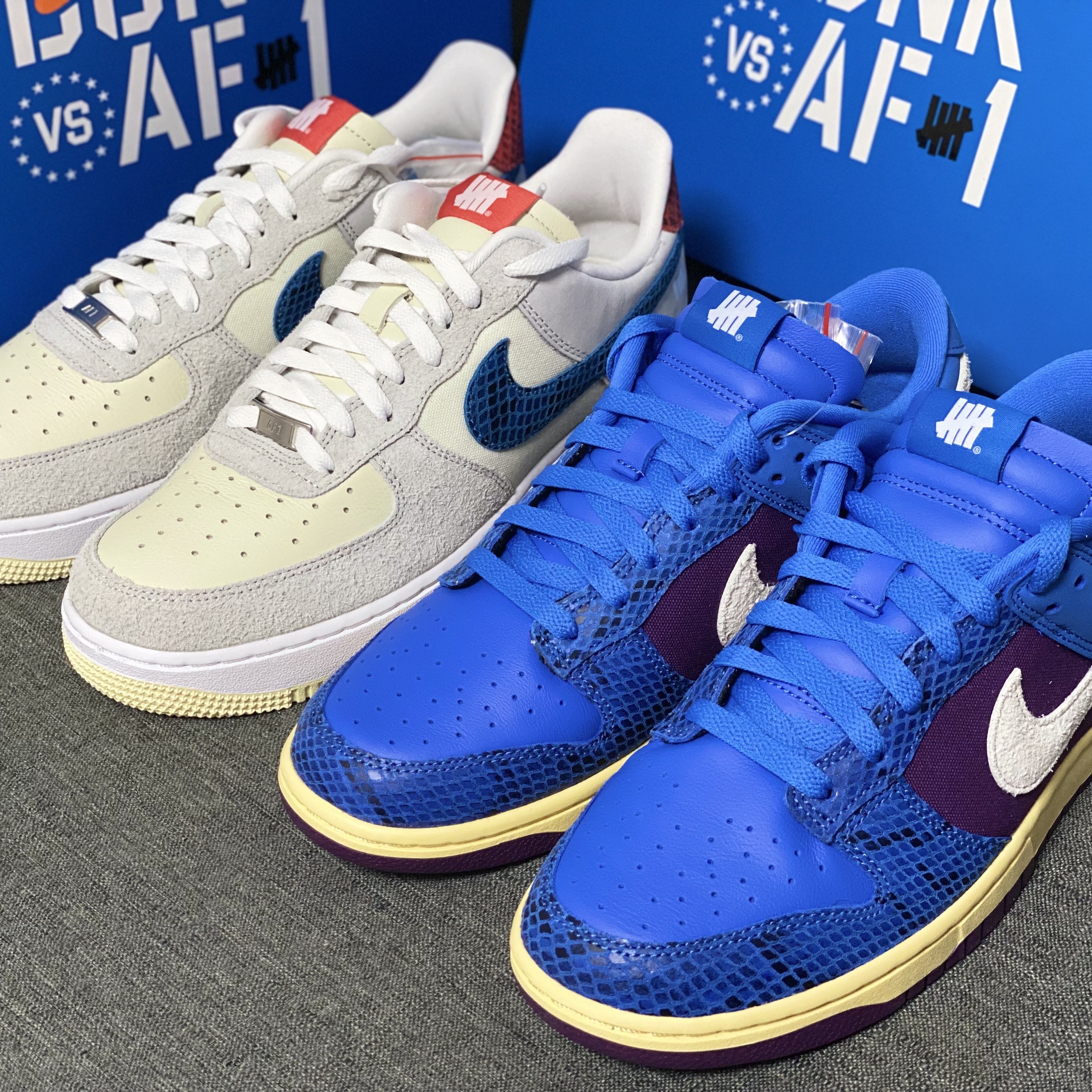 Nike x Undefeated Dunk Low SP 5 On It, Nike x Undefeated Air Force 1 Low SP 5 On It 착용 스타일 - 1