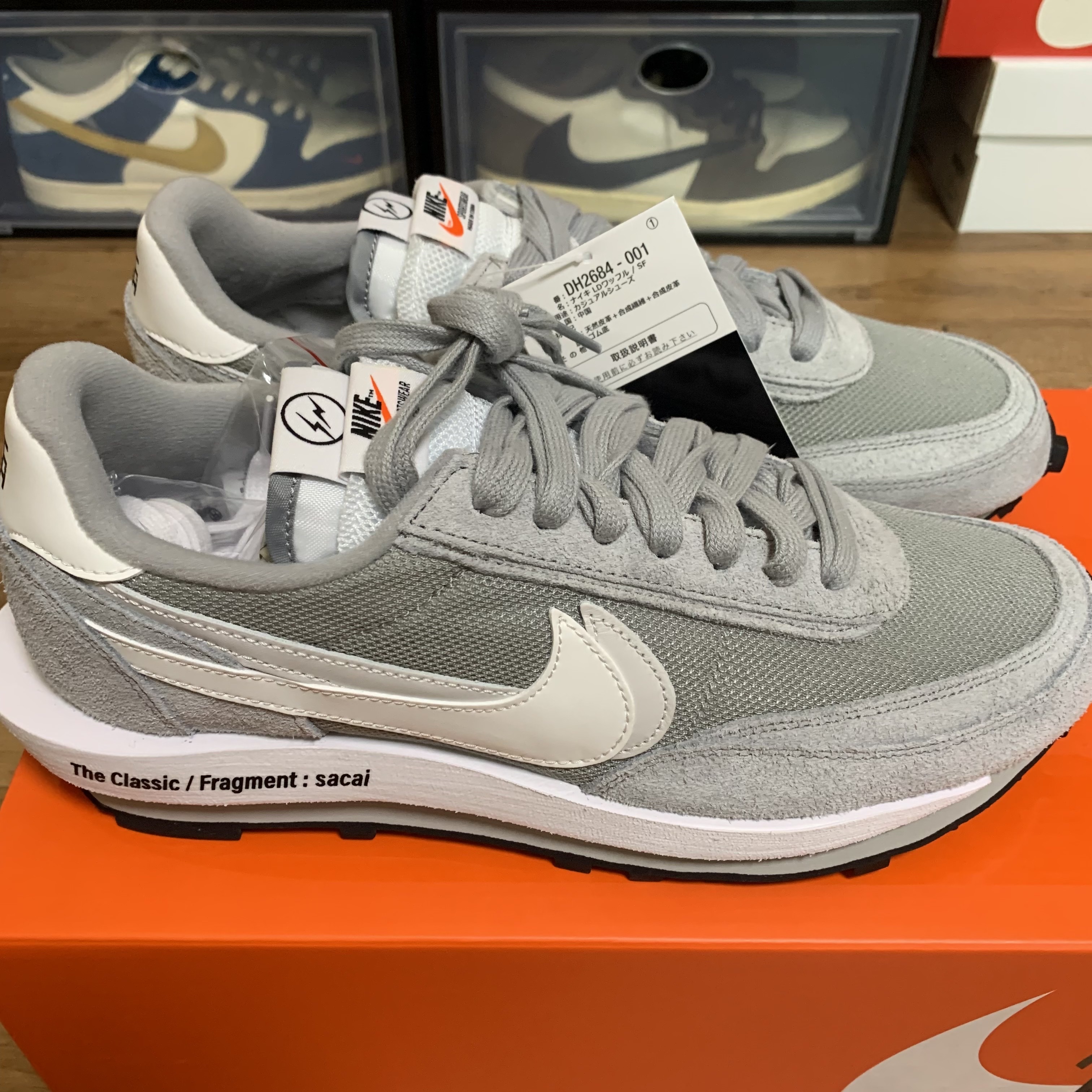 Nike x Sacai x Fragment LDWaffle Light Smoke Grey 착용 스타일
