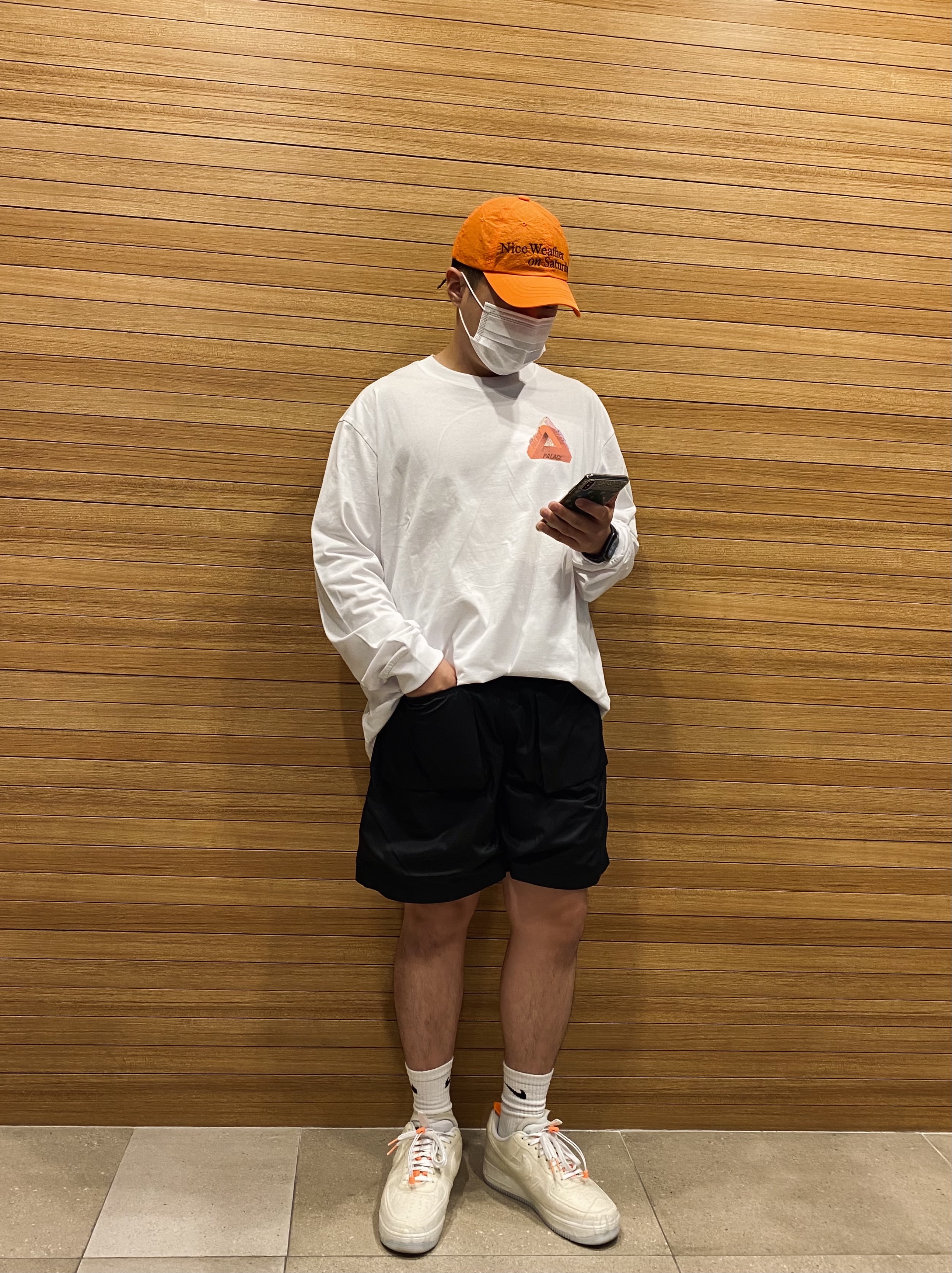 Palace Chapping Long Sleeve White - 21FW, Nike Air Force 1 Experimental Sail 착용 스타일