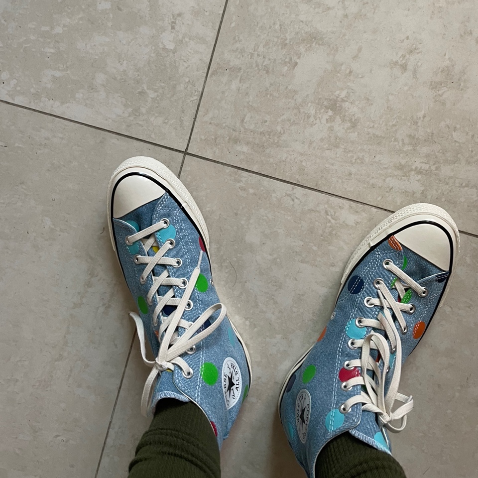 Converse x Golf le Fleur Chuck 70 Hi Polka 착용 스타일