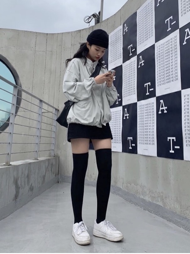 (W) Nike Air Force 1 '07 Low White 착용 스타일
