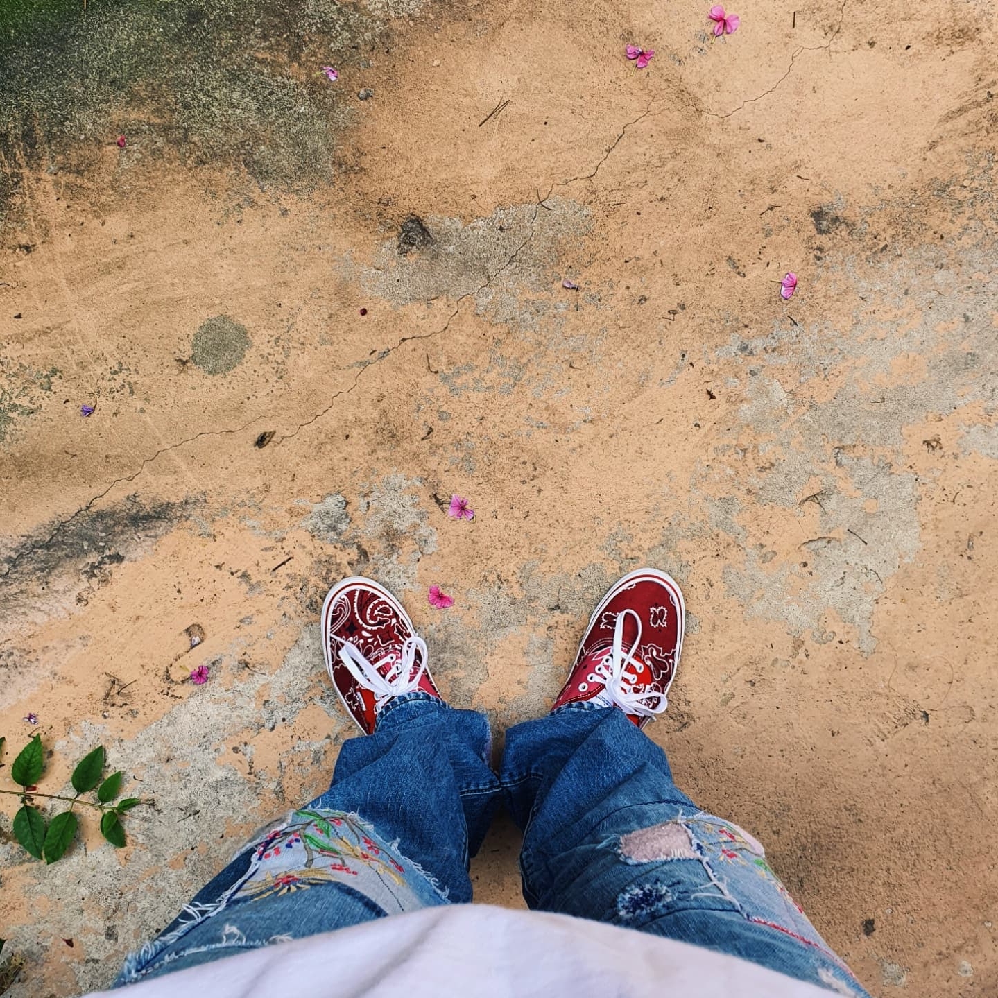 Vans Vault x Bedwin & The Heartbreakers OG Authentic LX Multi-Color-Red 착용 스타일 - 4