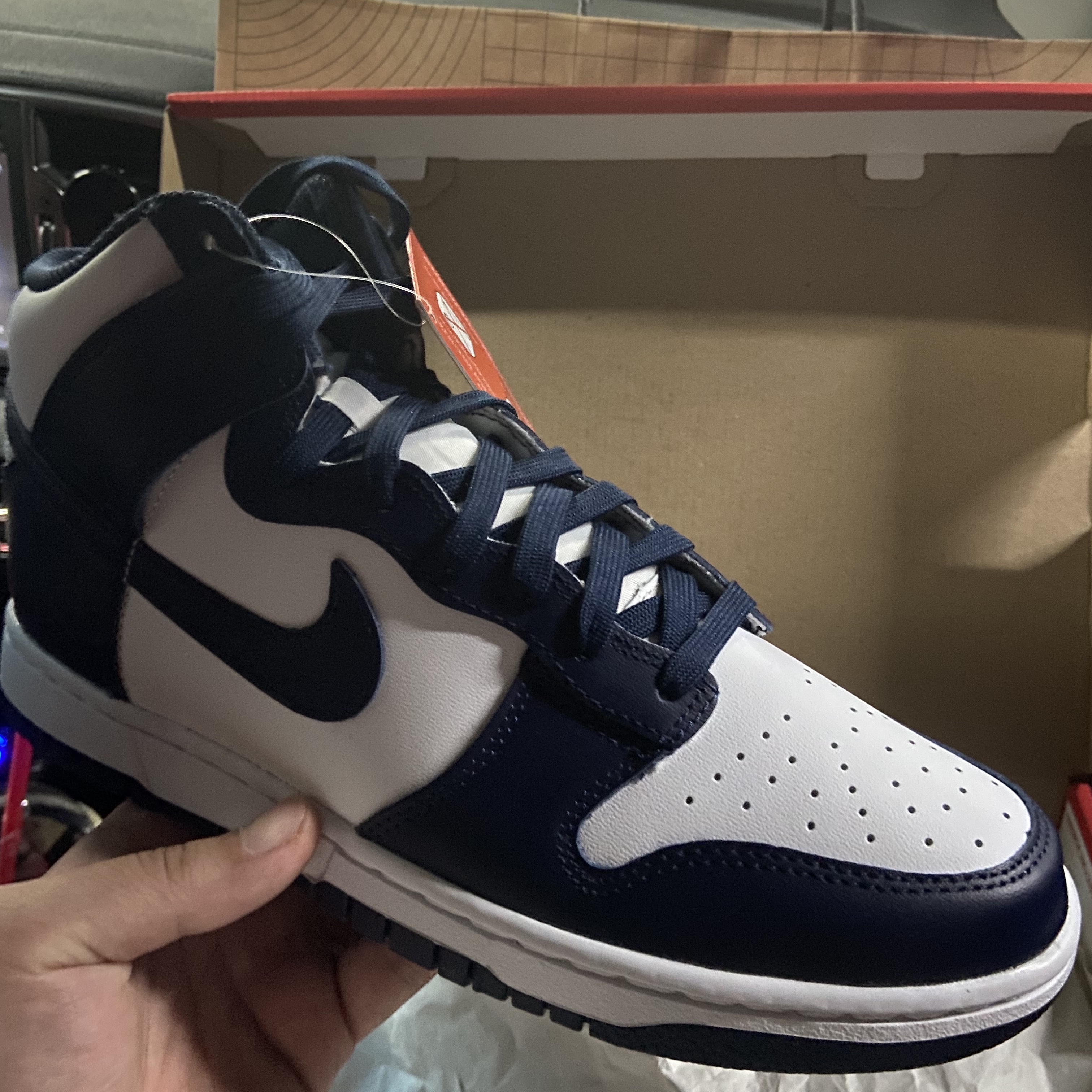 Nike Dunk High Retro Championship Navy 착용 스타일