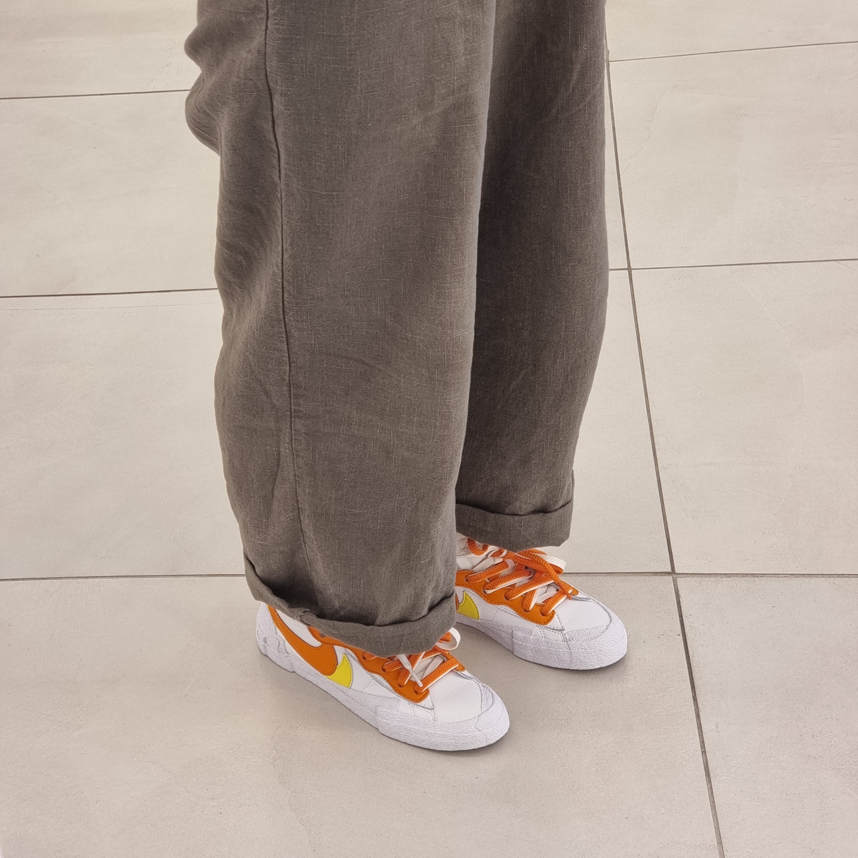 Nike x Sacai Blazer Low Magma Orange 착용 스타일