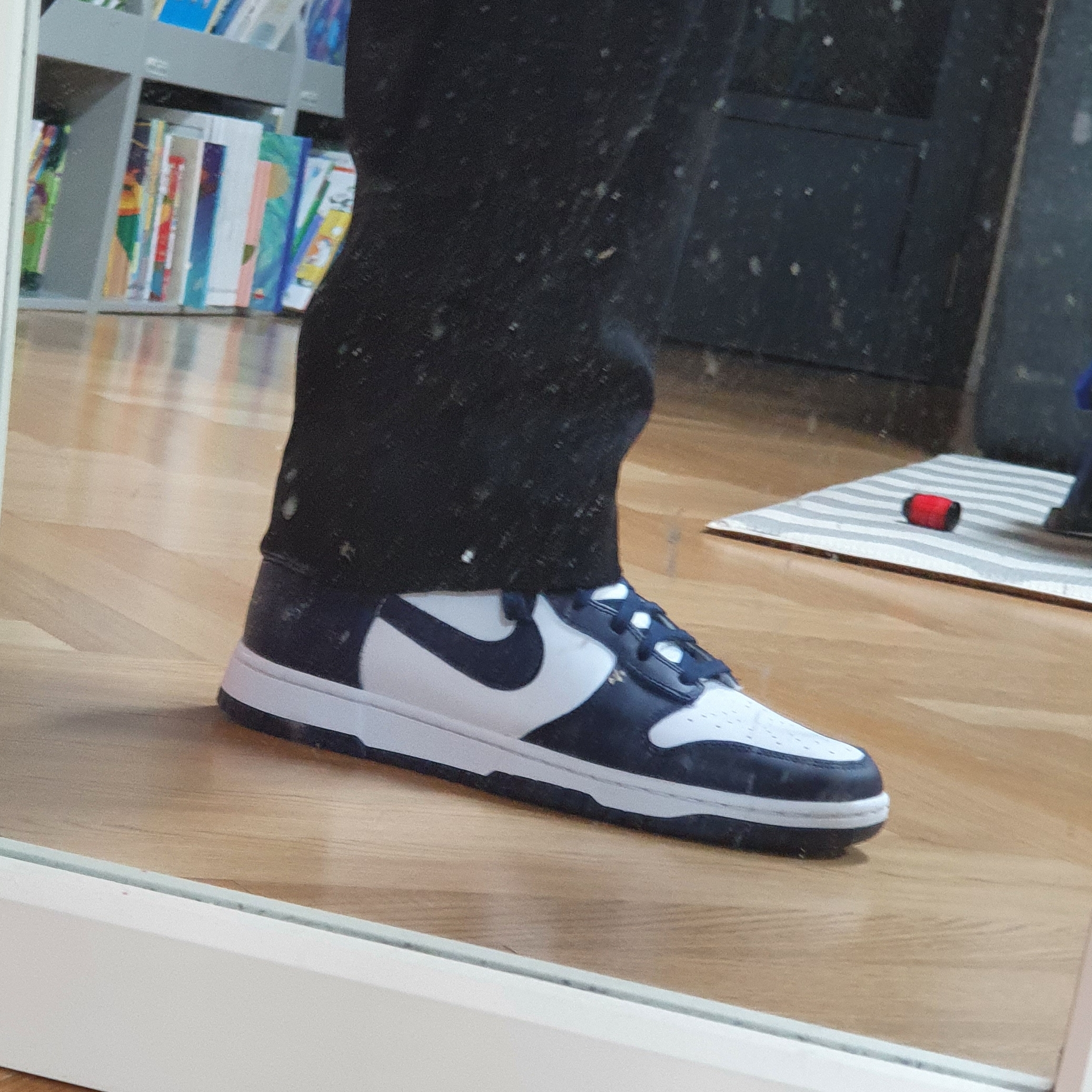 Nike Dunk High Retro Championship Navy, (GS) Nike Dunk High Championship Navy 착용 스타일 - 1